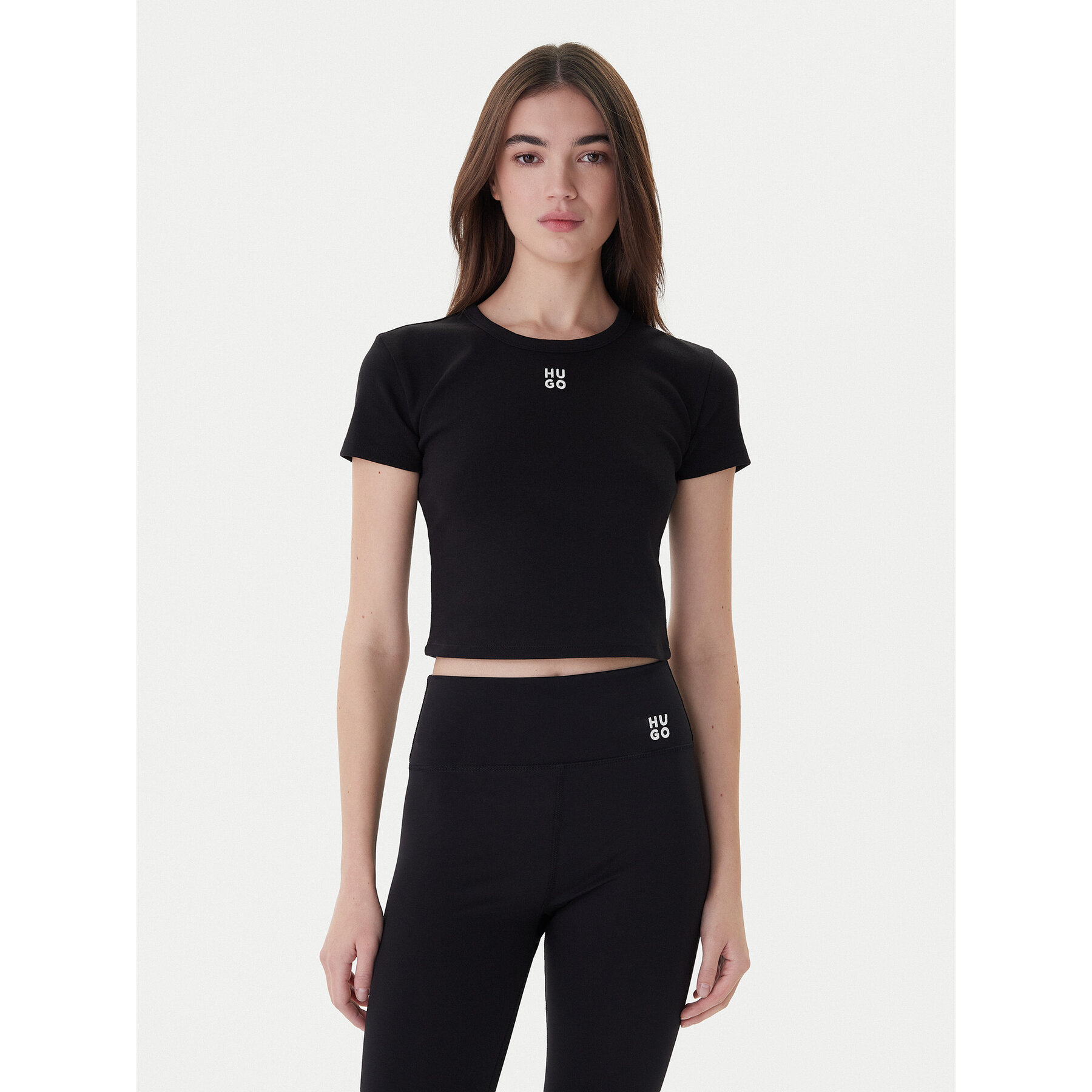 Hugo Majica Delanor 50512000 Črna Slim Fit