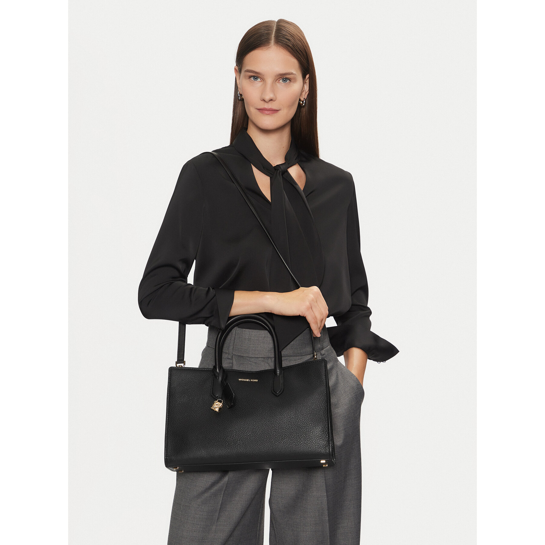 Дамска чанта MICHAEL Michael Kors 30F4GETS2L Черен