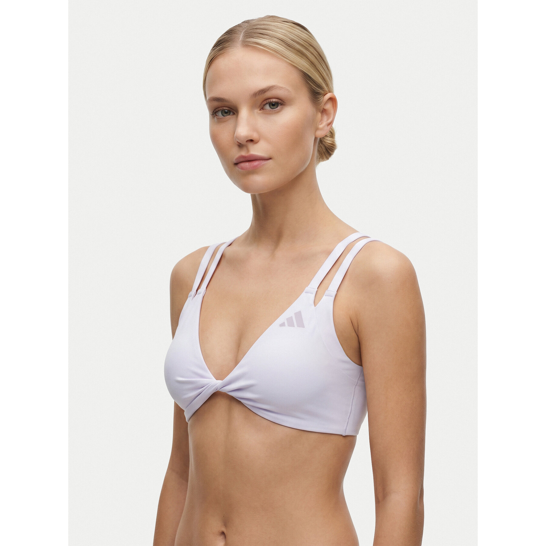 adidas Sportski grudnjak Optime Workout Reversible Twist Light Support Bra KS6053 Svijetlo ljubičasta