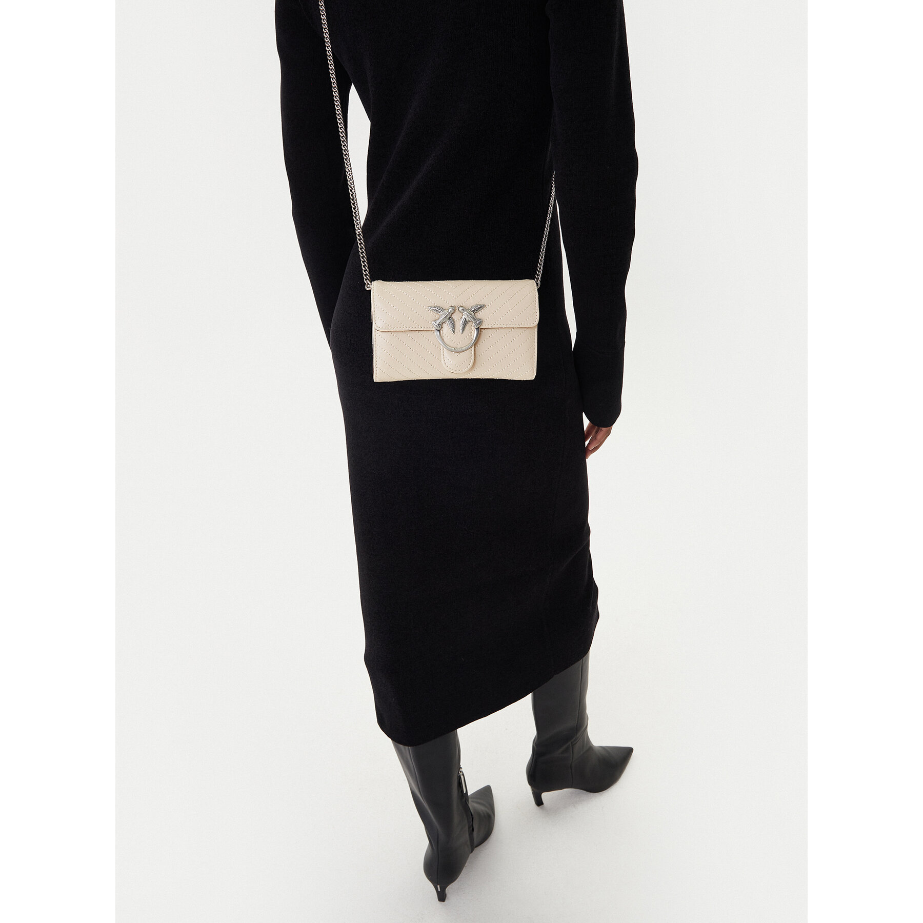 Дамска чанта PINKO Love One Wallet Light AI 25-26 PLTT 105344 A2JC Екрю