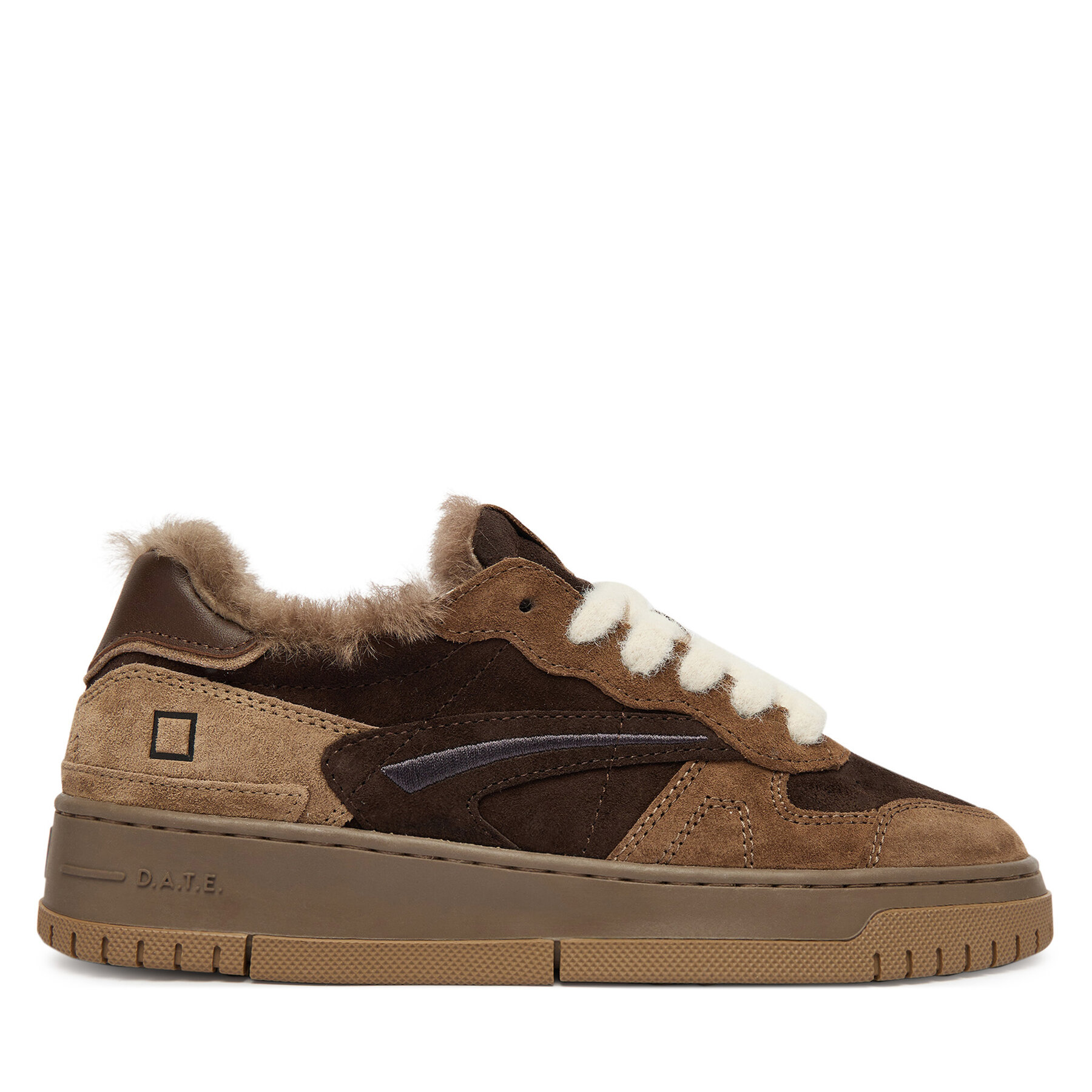 Sneakers D.A.T.E. Torneo Pure Fur Mono W431-TPF-MN Marrone