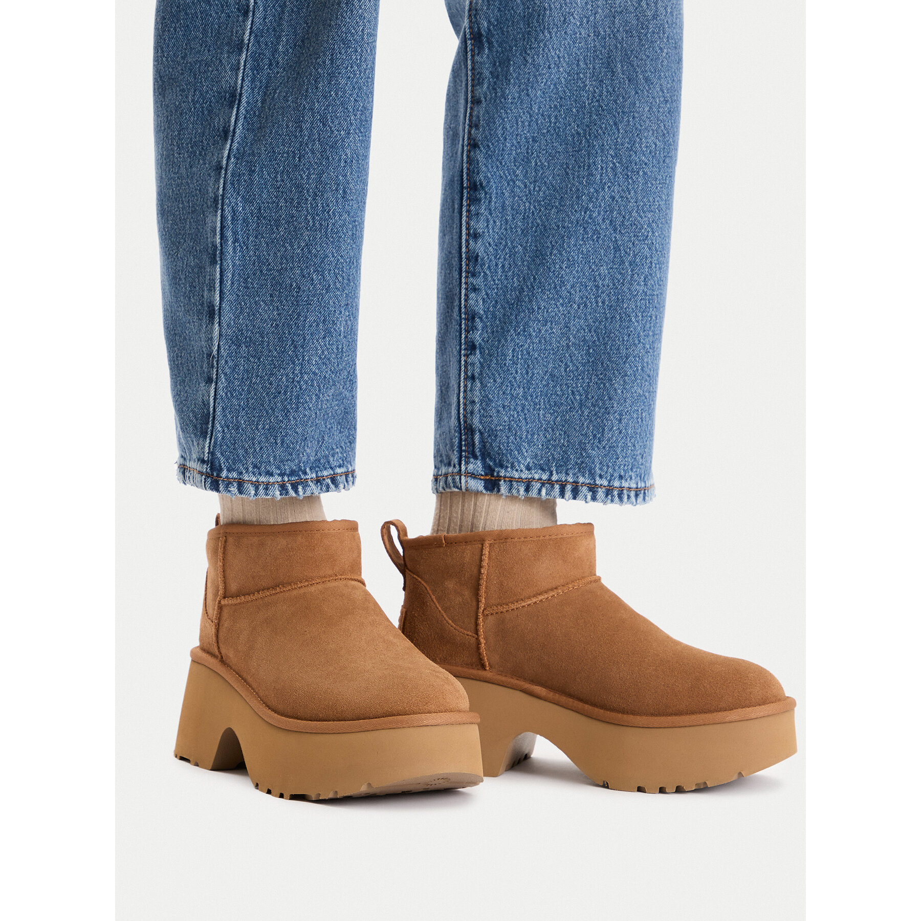 Cizme de zăpadă Ugg W Classic Ultra Mini Heights 1158311 Maro