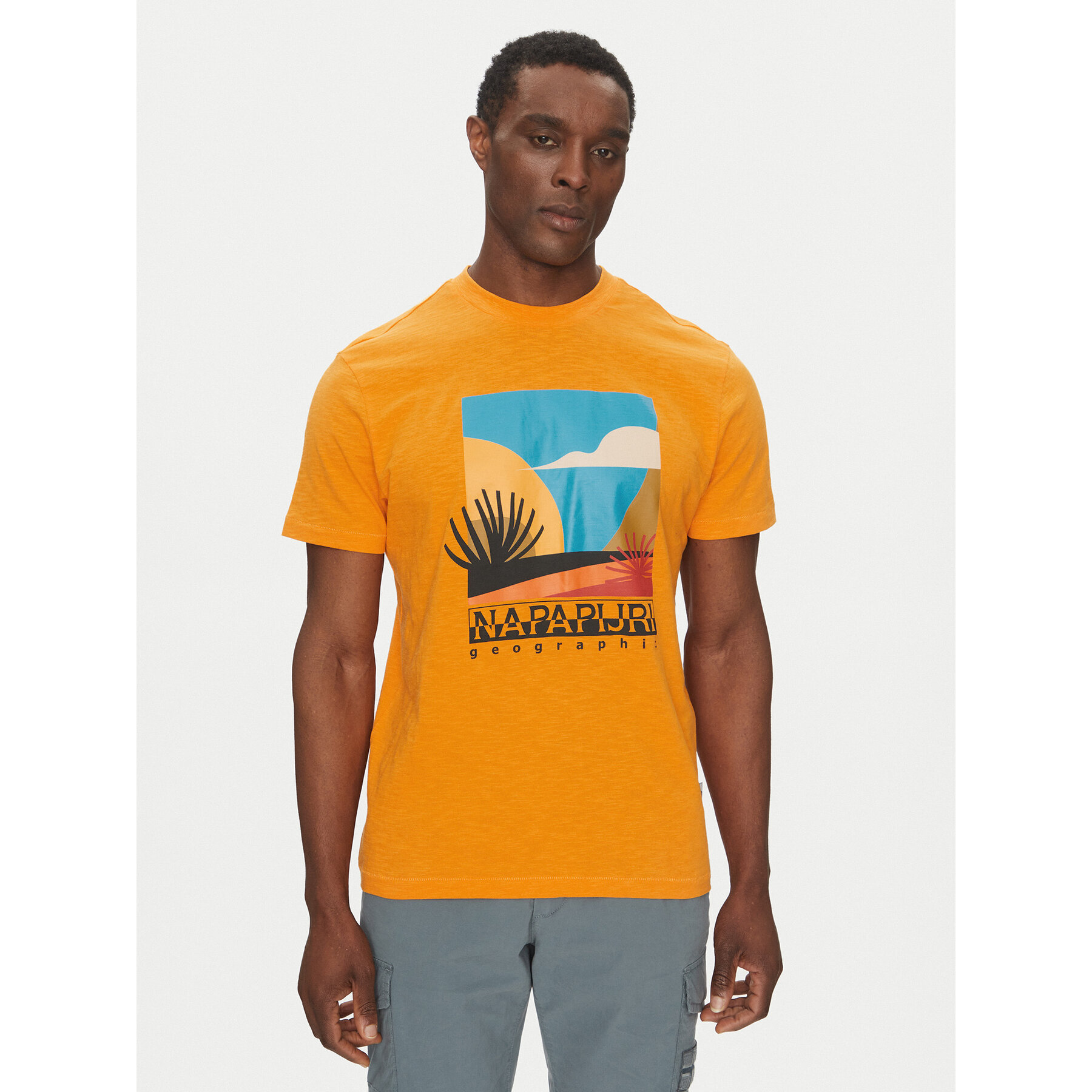 Napapijri T-shirt S-Arbia NP0A4IE3 Arancione Regular Fit