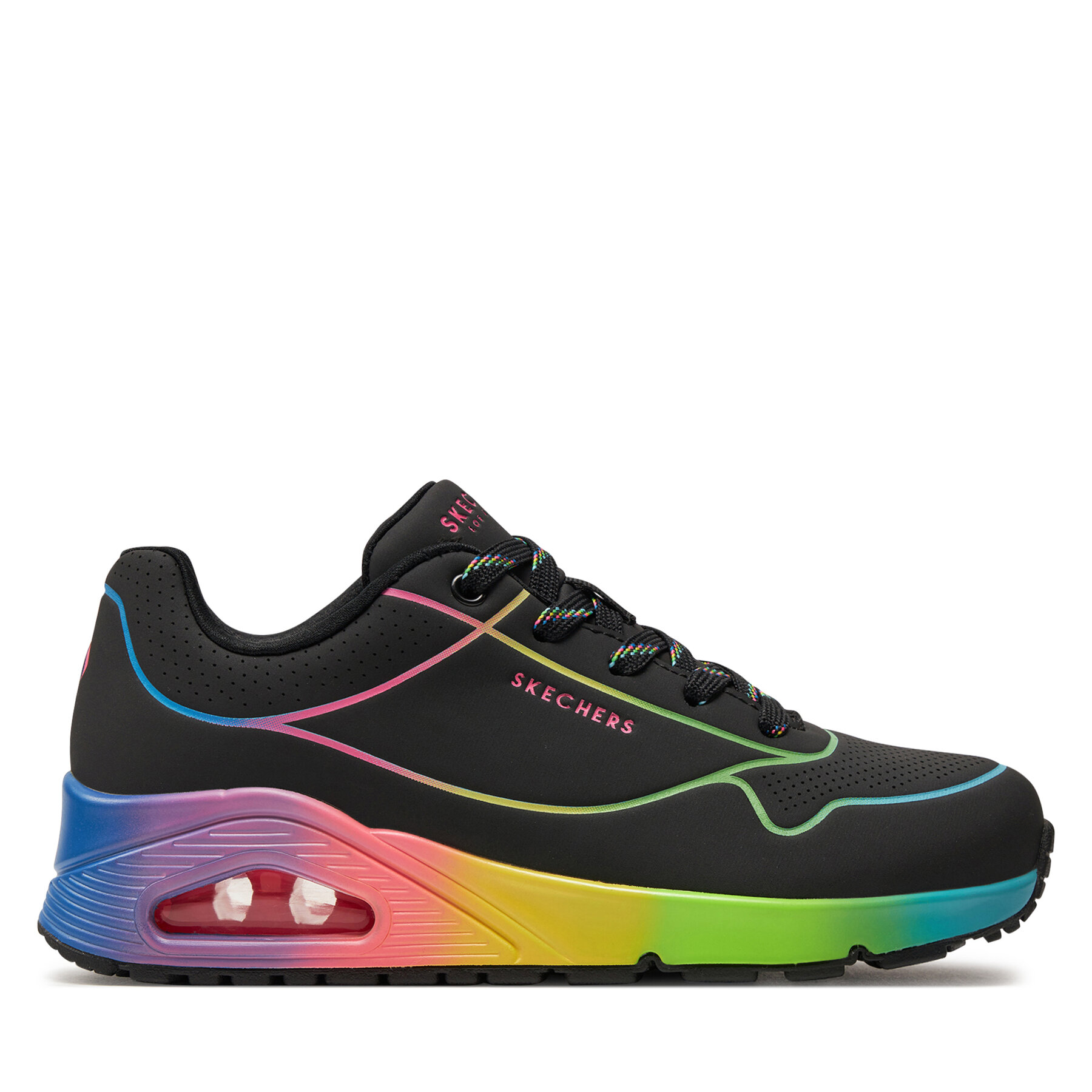 Sneakersy Skechers Uno Pop Of Sunshine 155148/BKMT Čierna