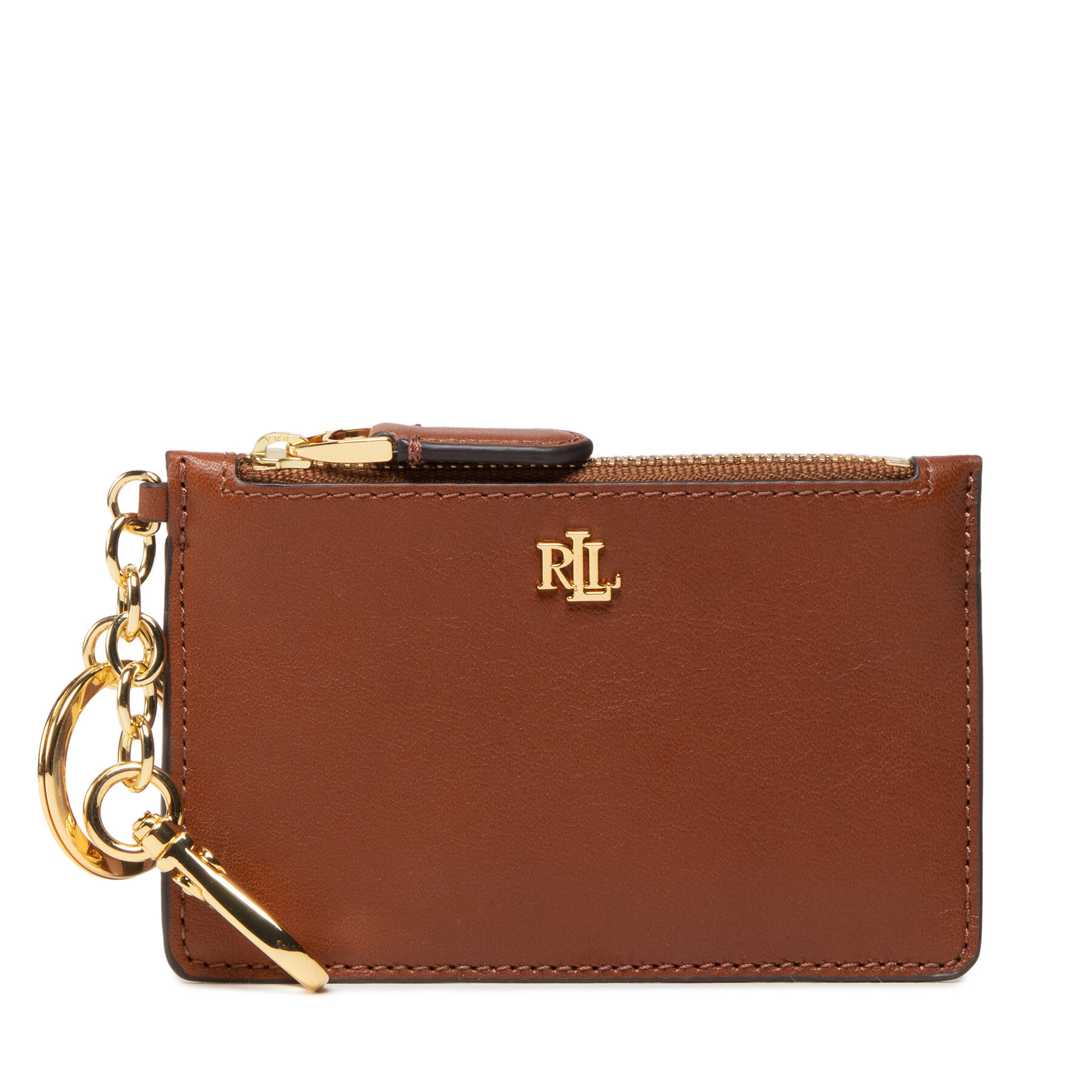 LAUREN RALPH LAUREN Θήκη πιστωτικών καρτών Lauren Ralph Lauren Zip Card Cas 432876731001 Καφέ