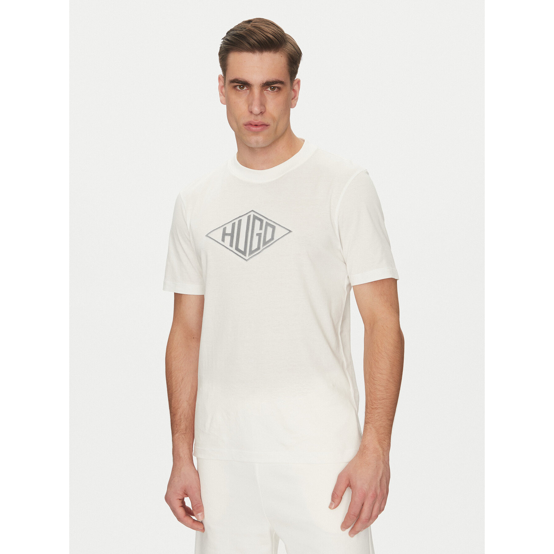 HUGO T-Shirt Dalendi 50534934 Εκρού Regular Fit