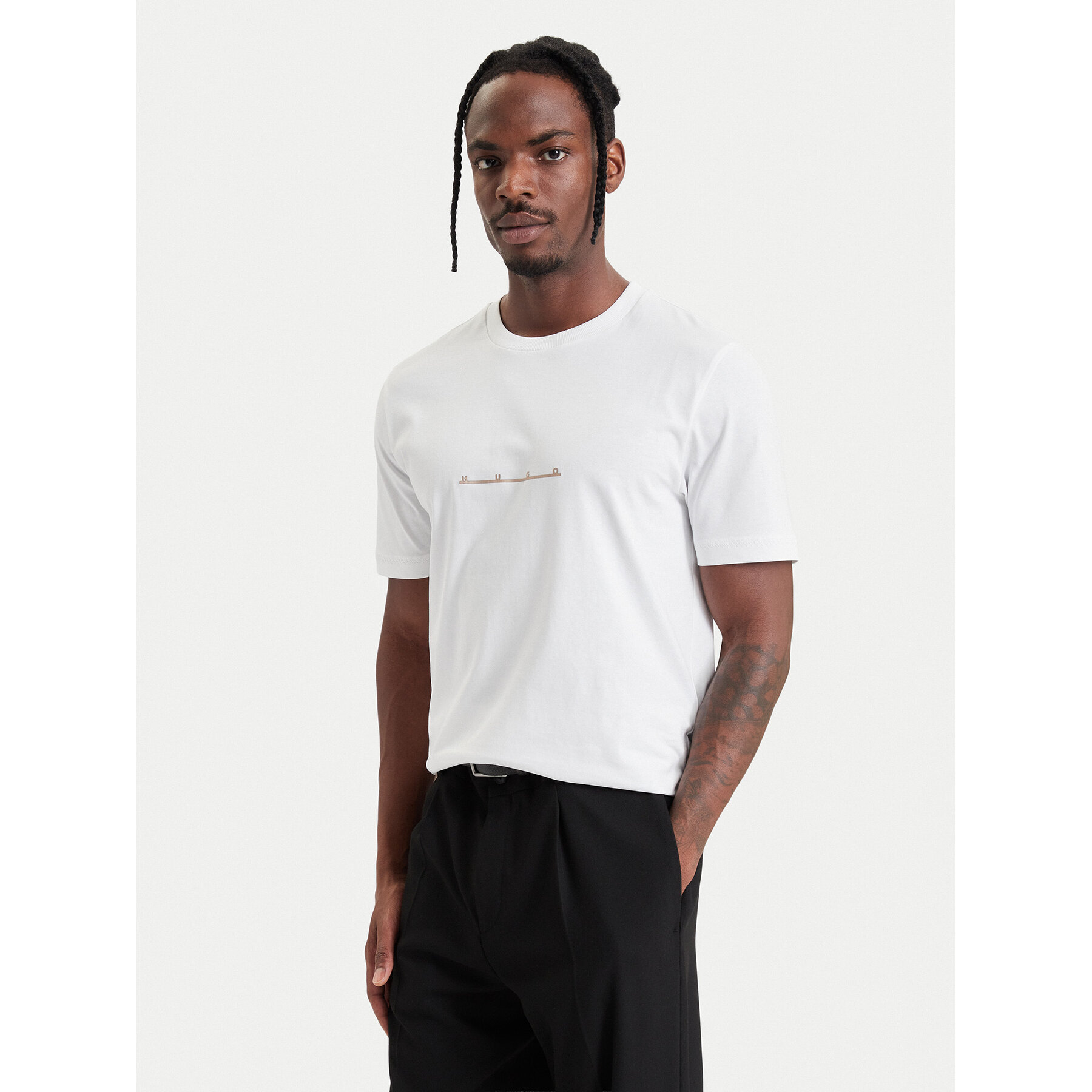 HUGO T-Shirt Datri 50568118 Weiß Regular Fit