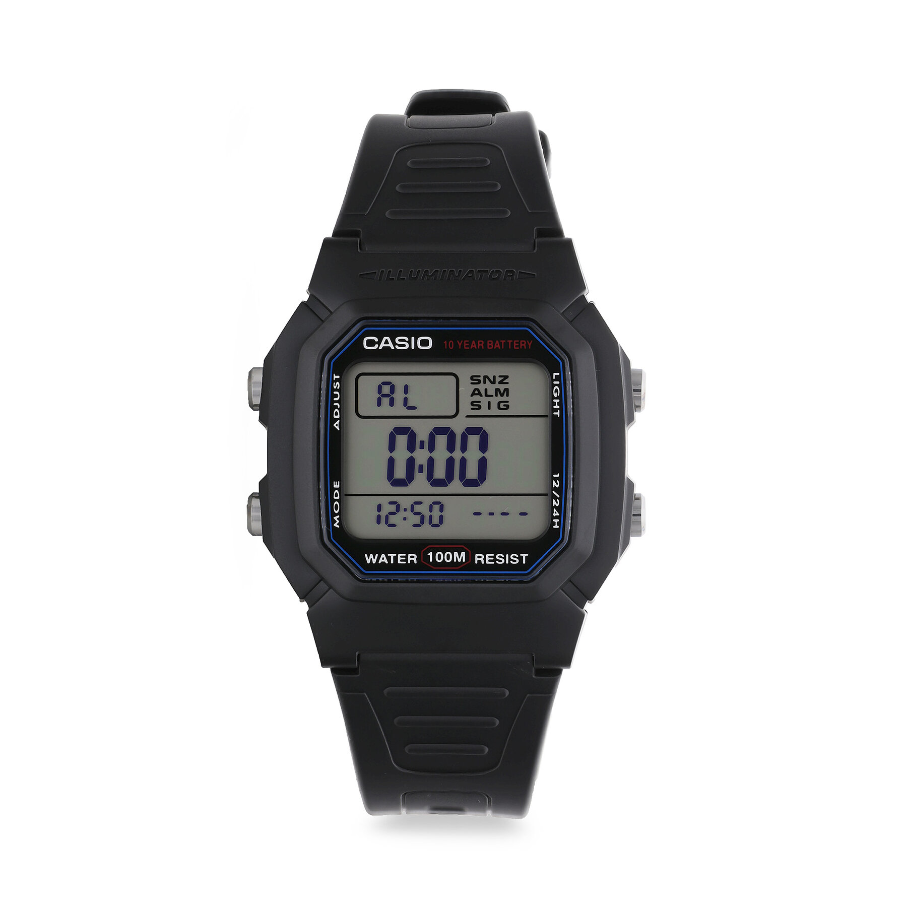 Męski Zegarek Casio Czarny W-800H-1AVEF