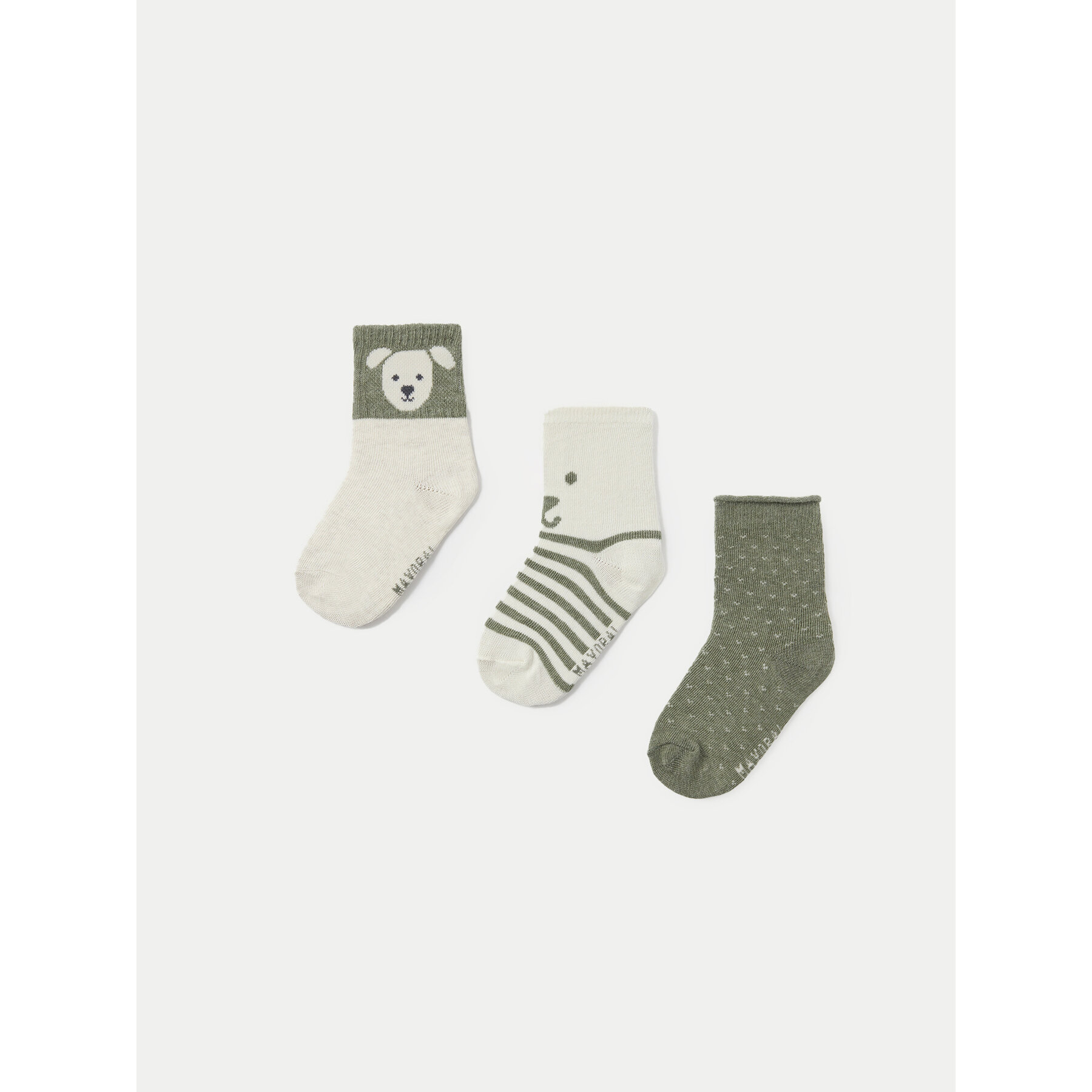 3 pares de calcetines altos para niño Mayoral 10758 Verde