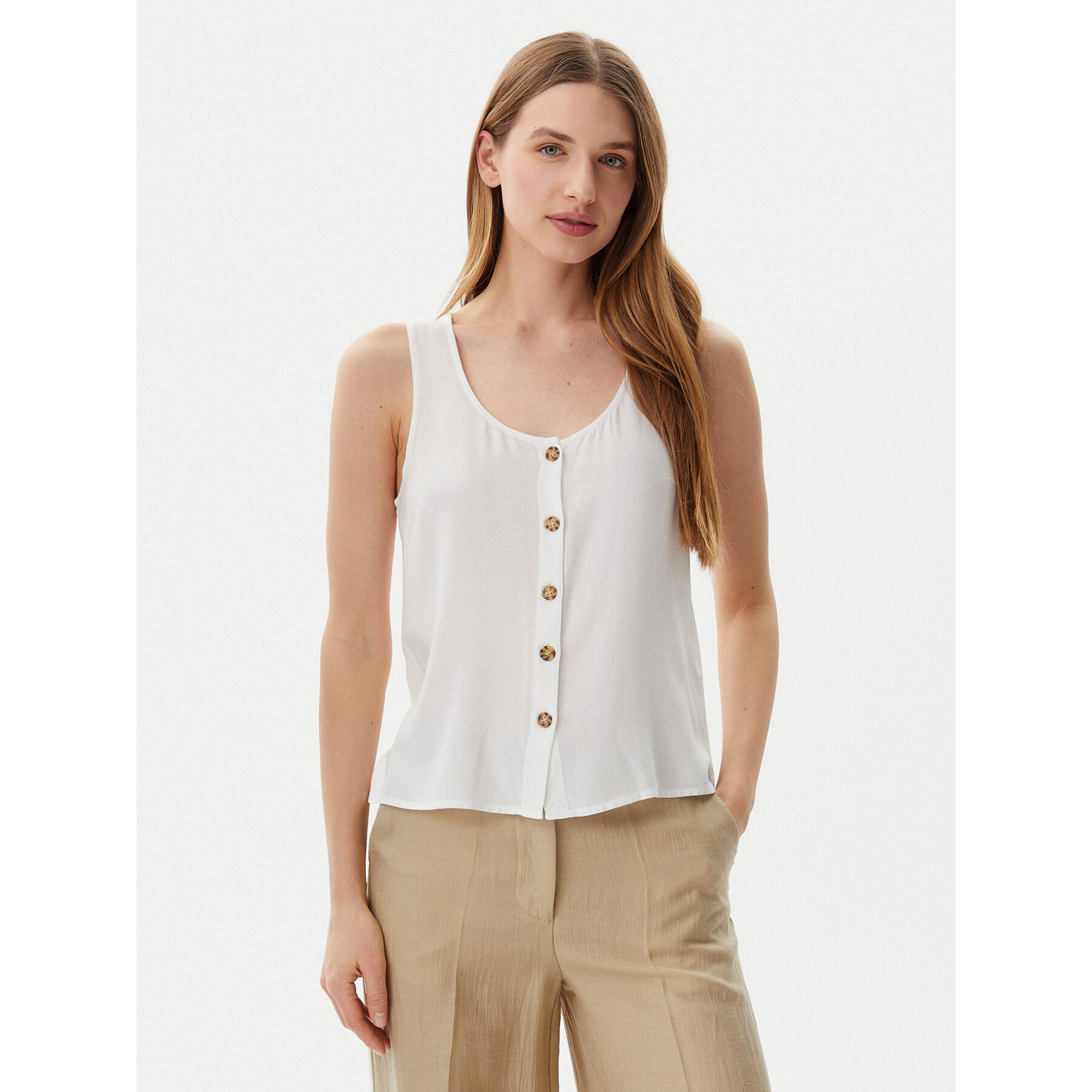 Vero Moda Felső Bumpy 10325830 Fehér Standard Fit