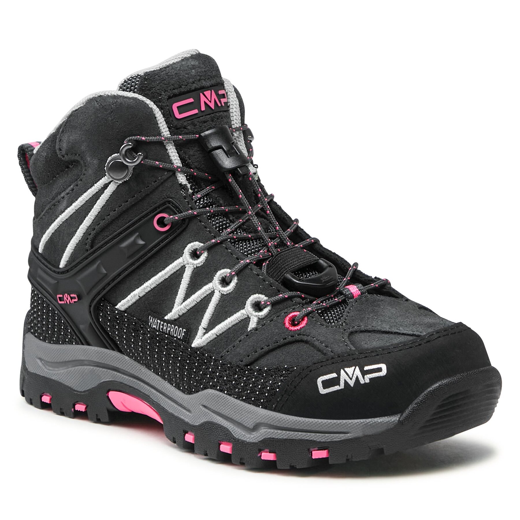 Cmp Donna Scarpe Da Trekking Kids Rigel Mid Trekking Shoe Wp 3Q12944 Lake/Gloss 10Fp Nero Taglia 30