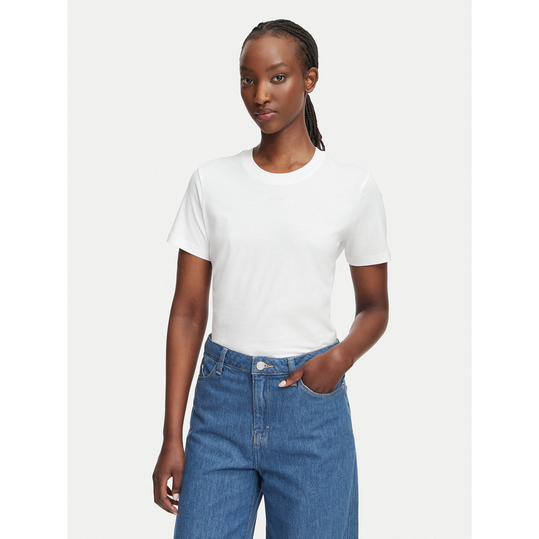 KARL LAGERFELD T-Shirt B2W17094 Weiß Regular Fit