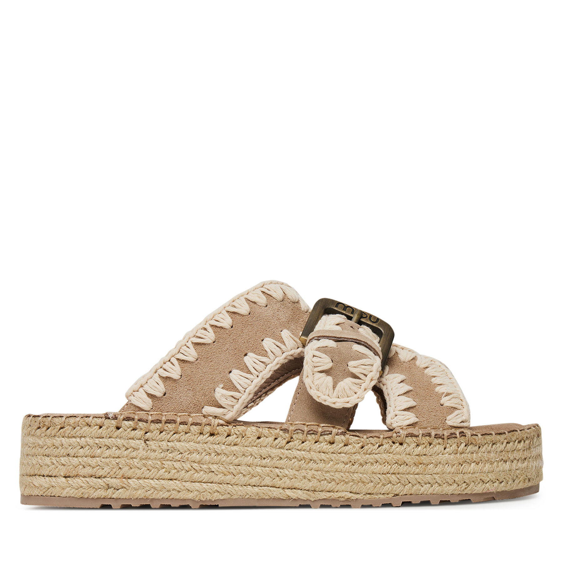 Espadrilky Mou Jute sandal MU.SW641003A Ružová