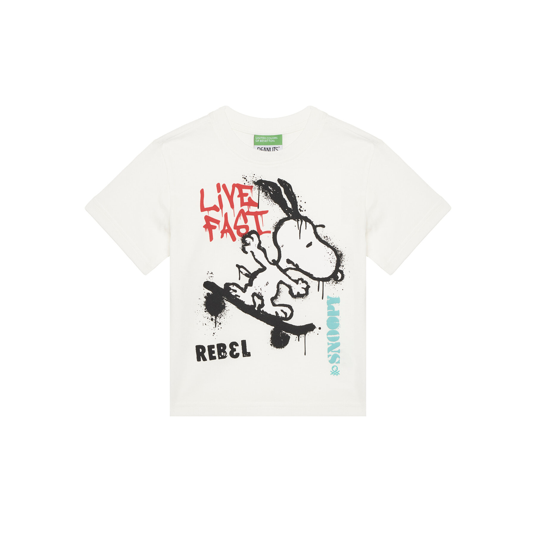 United Colors Of Benetton T-Shirt 3X1SG10JW Λευκό Regular Fit