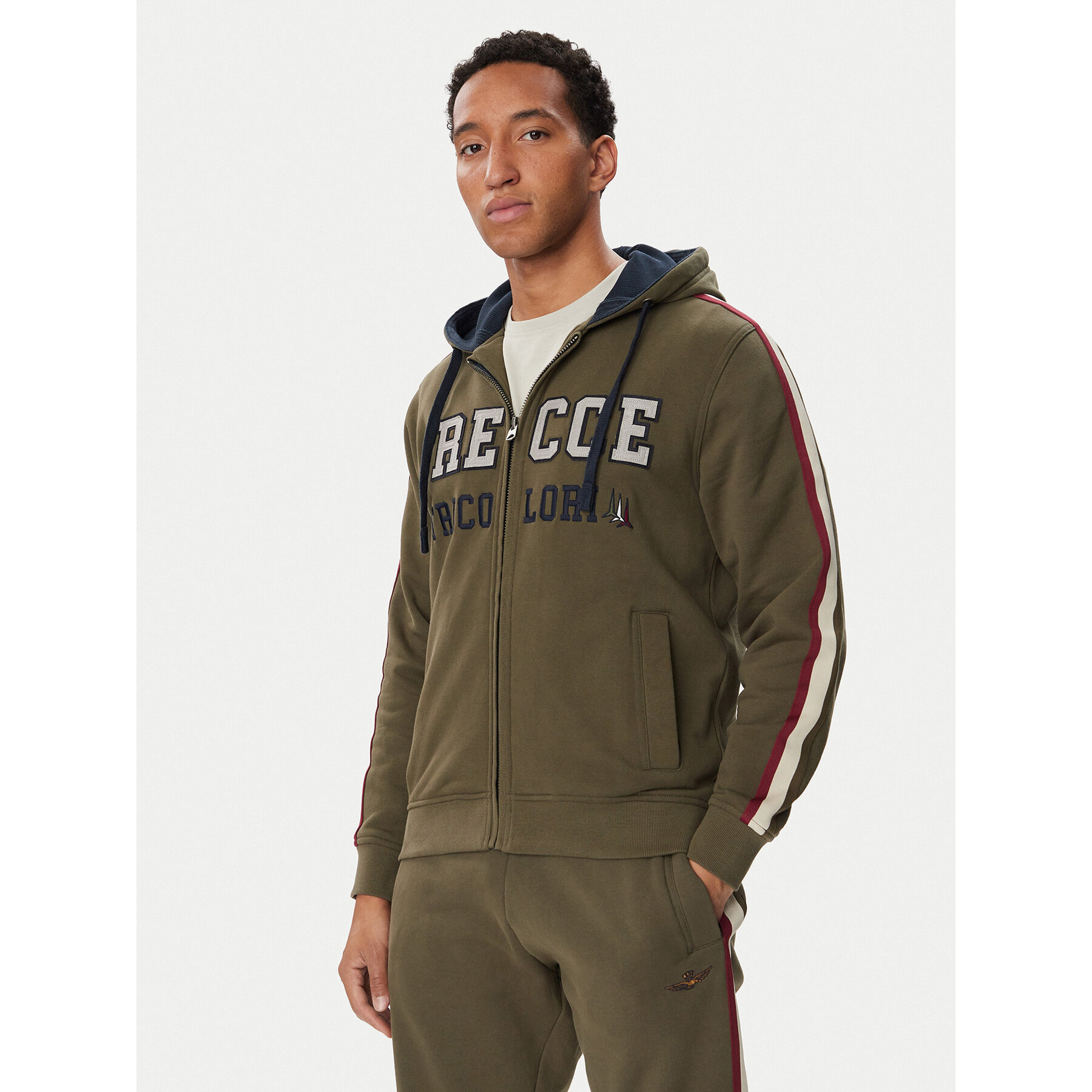 Aeronautica Militare Jogginganzug 262TF0121UF00689 Khakifarben Regular Fit