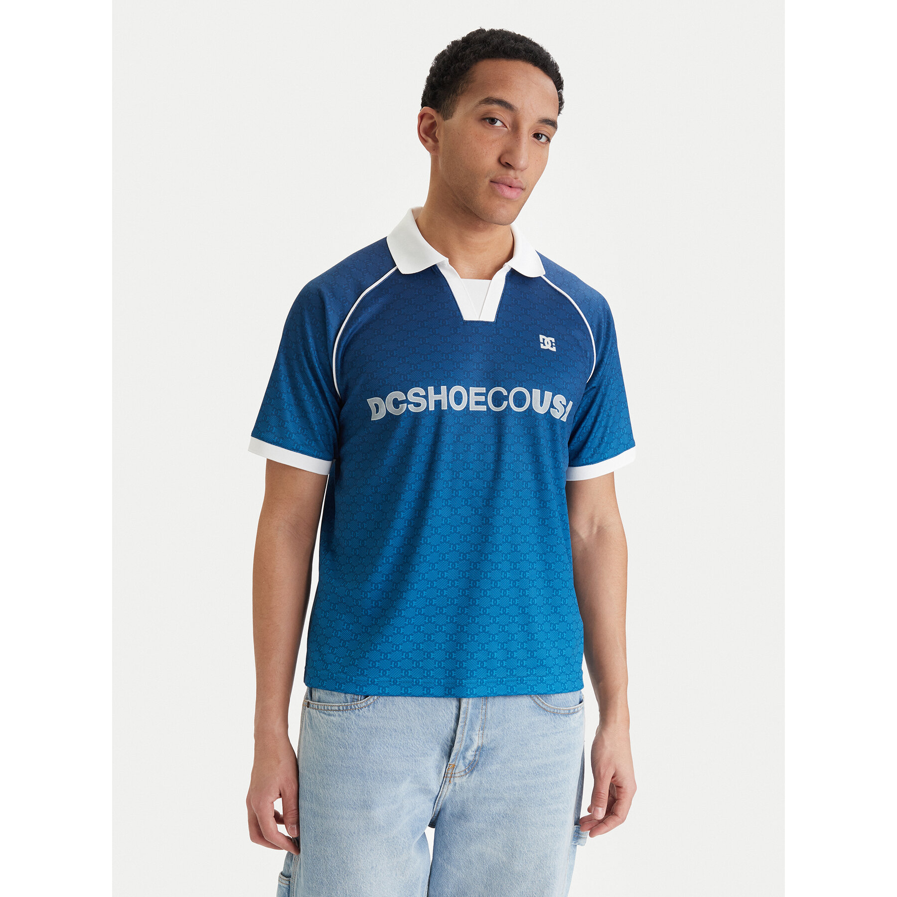 DC Shoes T-Shirt Soccer EDYKT03546 Blau Boxy Fit