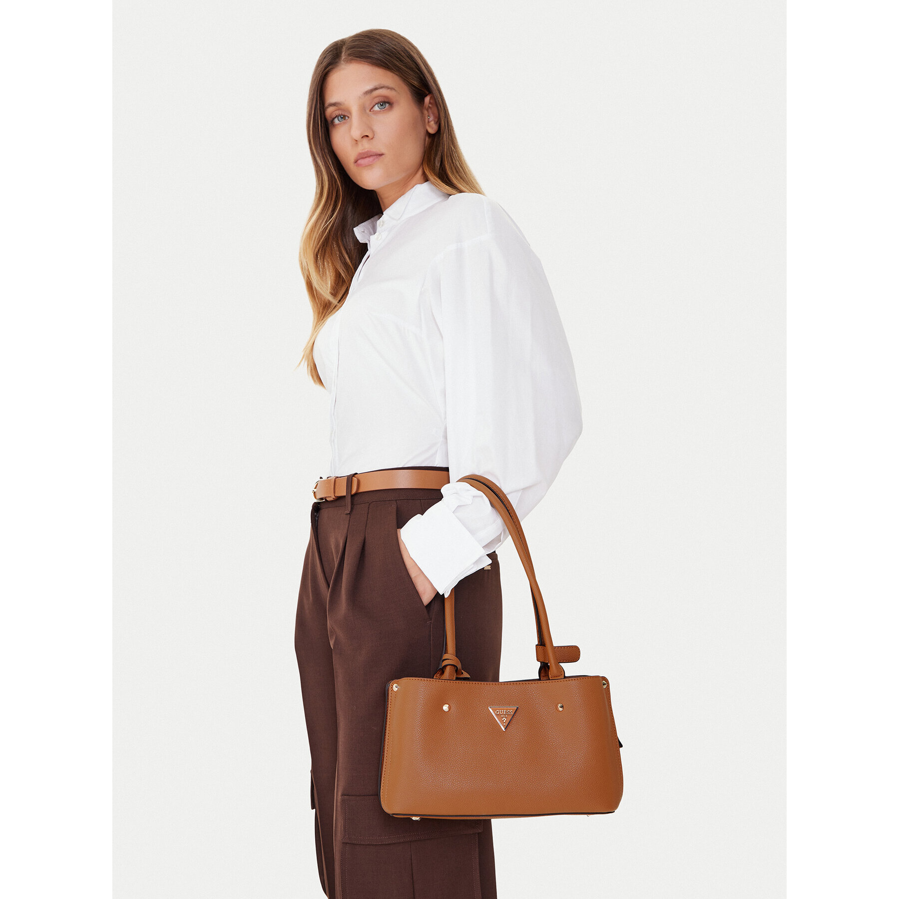 Дамска чанта Guess Meridian II HWBG69 74090 Кафяв