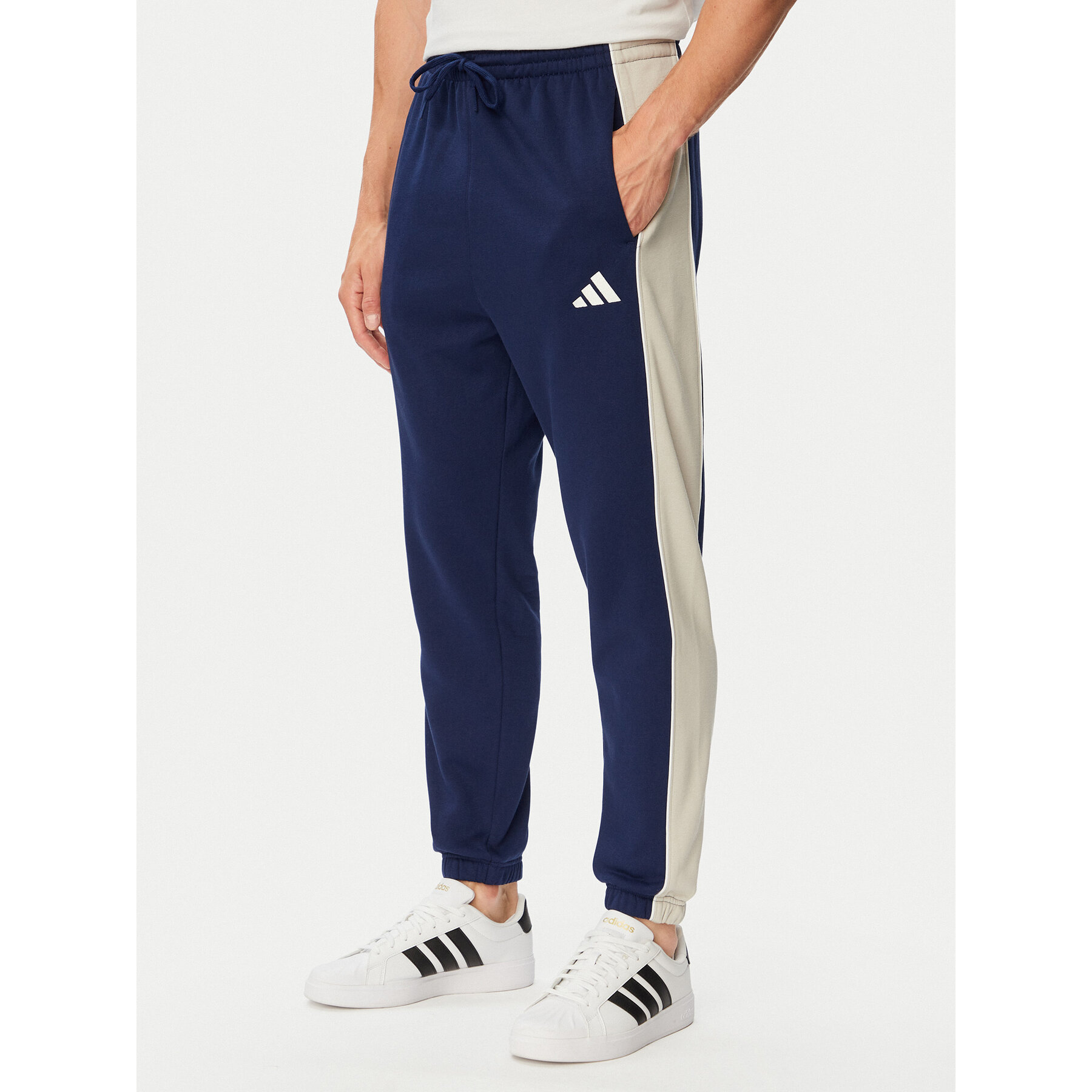 adidas Jogginghose Seasonal Essentials Colorblock Fleece KF4211 Blau Cosy Fleece Fit
