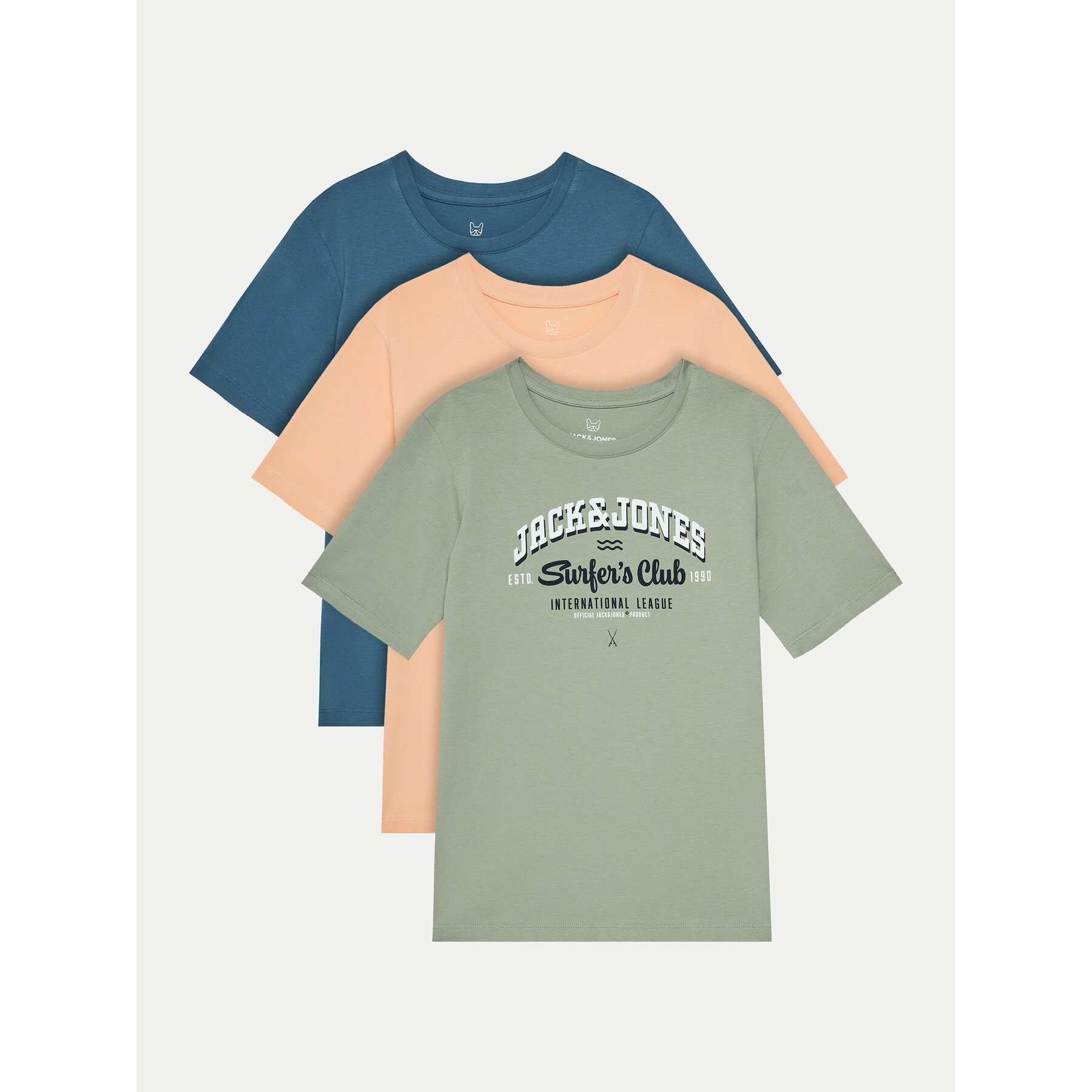 Jack&Jones Junior Jack&Jones Junior Σετ 3 T-Shirts JJelogo Tee Ss O-Neck 12278395 Έγχρωμο Regular Fit