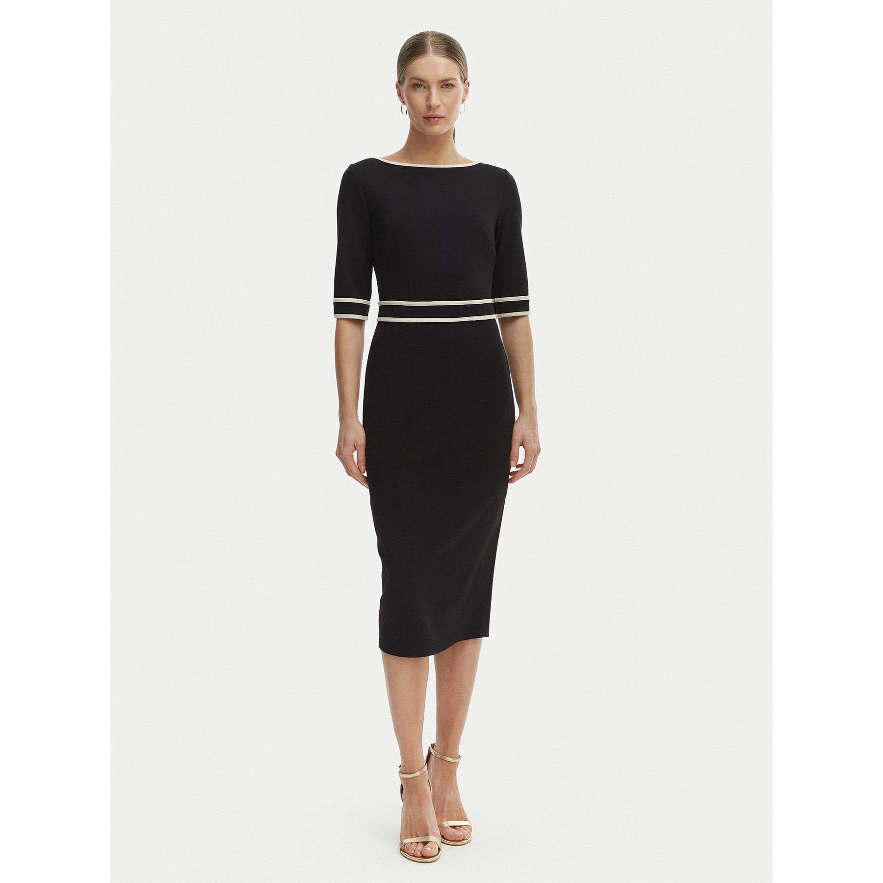 Rinascimento Coctailkleid CFC0127991003 Schwarz Slim Fit