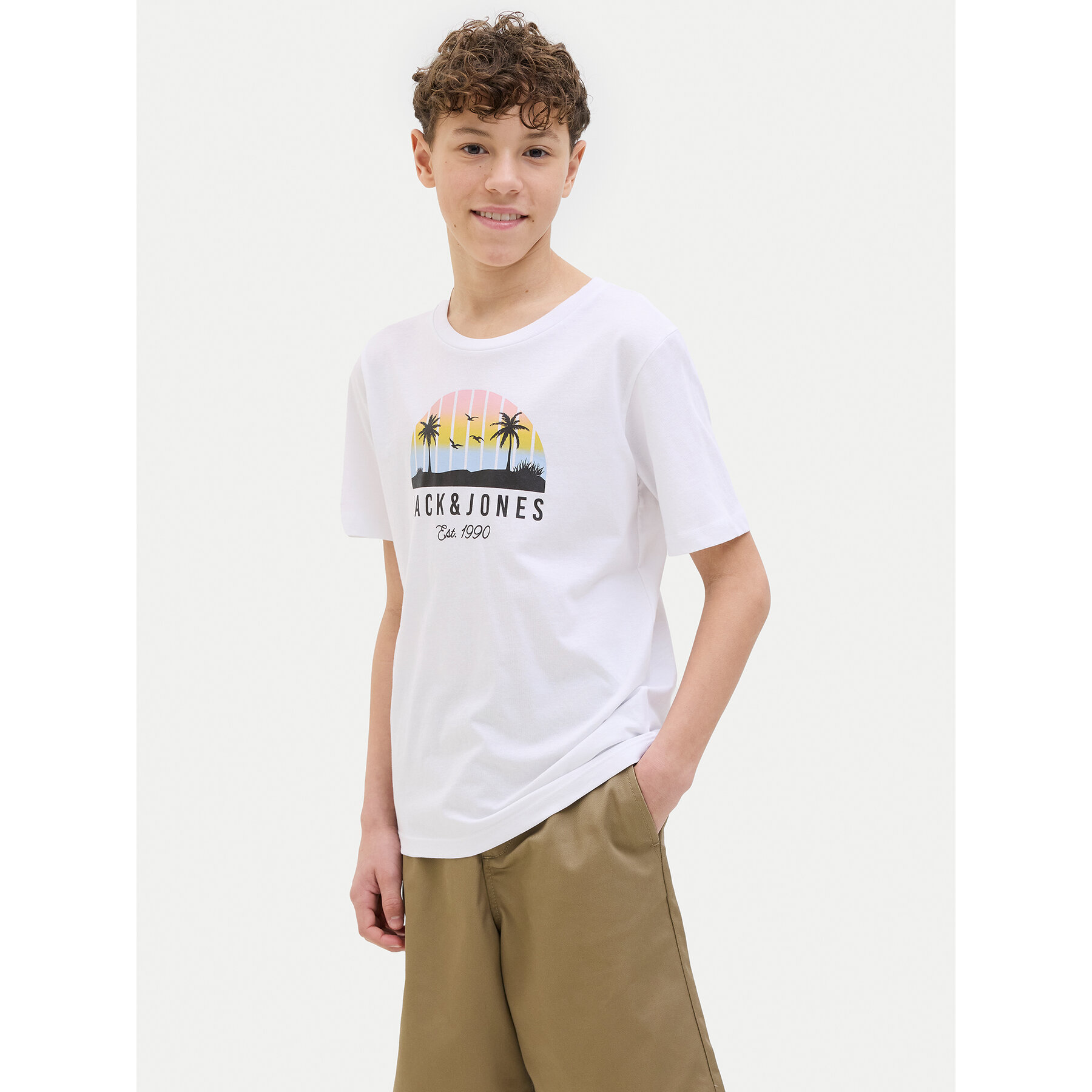 Jack&Jones Junior Jack&Jones Junior Σετ 3 T-Shirts Palm 12278400 Έγχρωμο Regular Fit