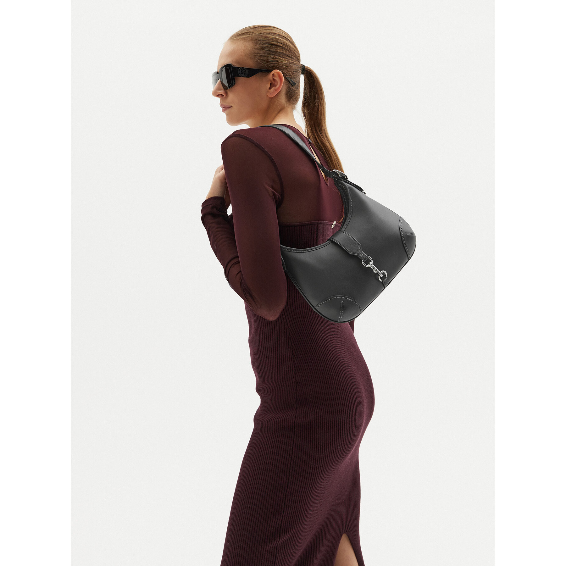 Borsetta Coach Hamptons Hobo CW642 Nero