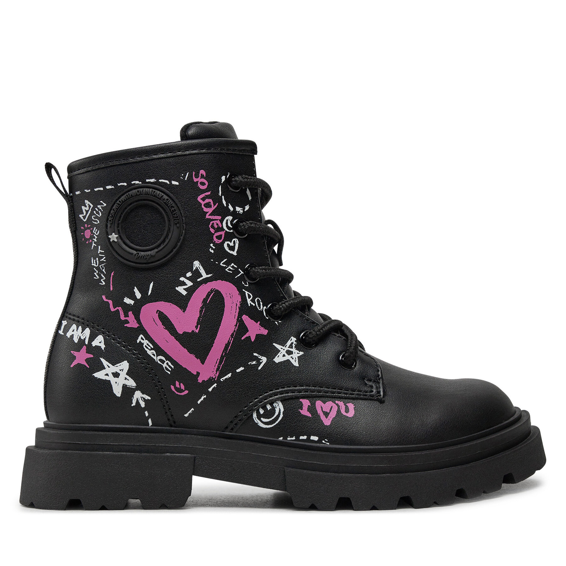Niños Primigi Botas altas, Talla : 24, Negro, 6975411