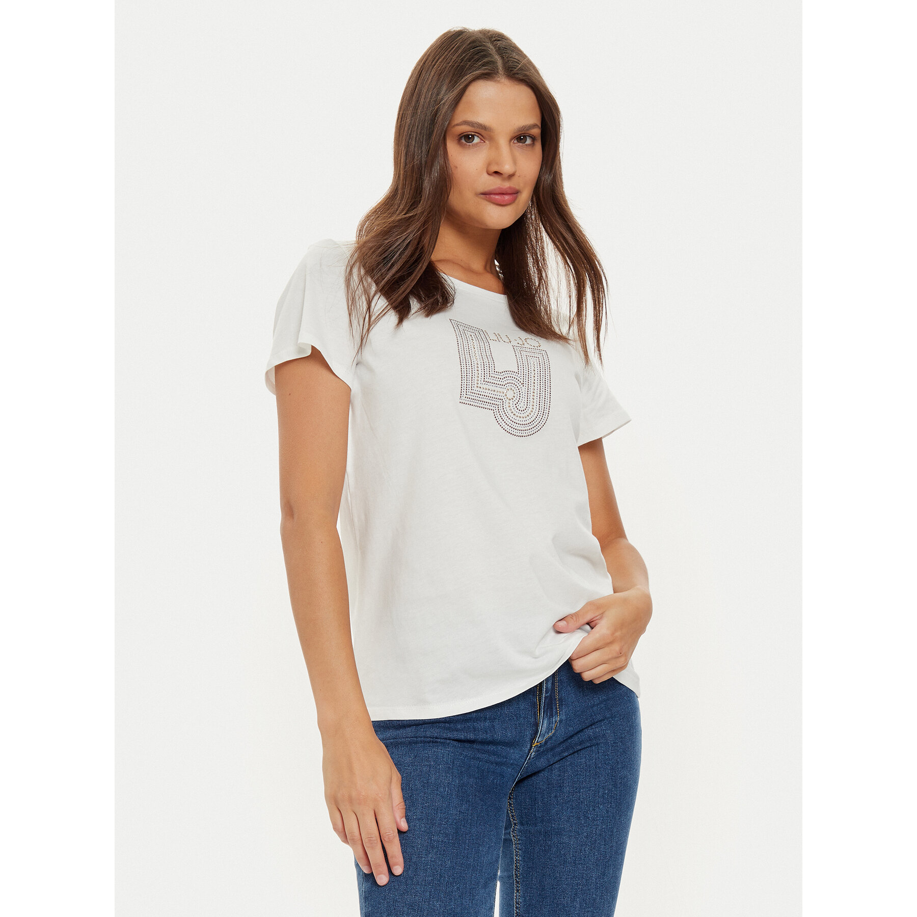 Liu Jo T-Shirt TF4209 J6040 Λευκό Regular Fit