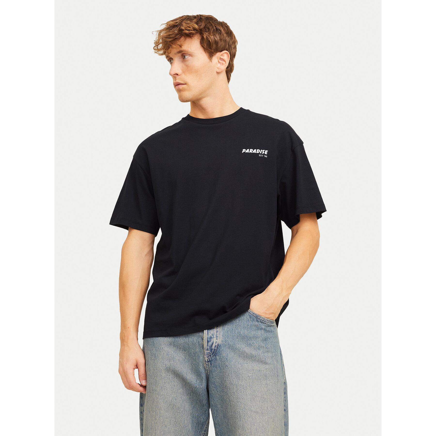 Jack & Jones Póló Charge 12269384 Fekete Relaxed Fit