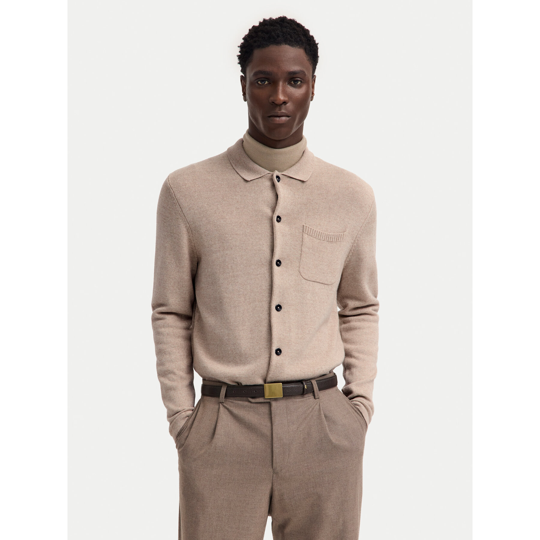 Bugatti Strickjacke 7600-25543F Beige Regular Fit