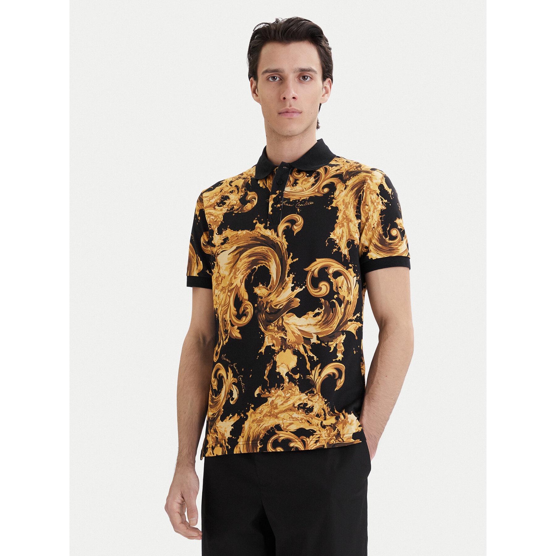 Versace Jeans Couture Poloshirt 80GAG6S0 JS549 Schwarz Regular Fit