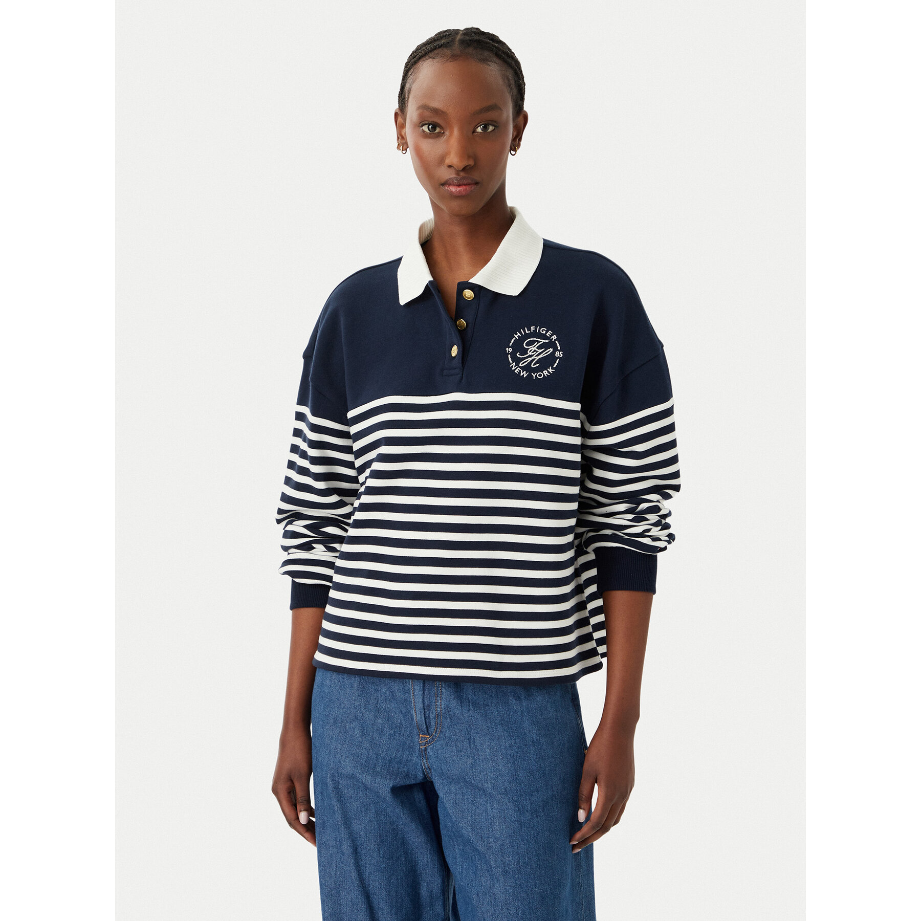 Tommy Hilfiger Sweatshirt WW0WW50036 Dunkelblau Regular Fit