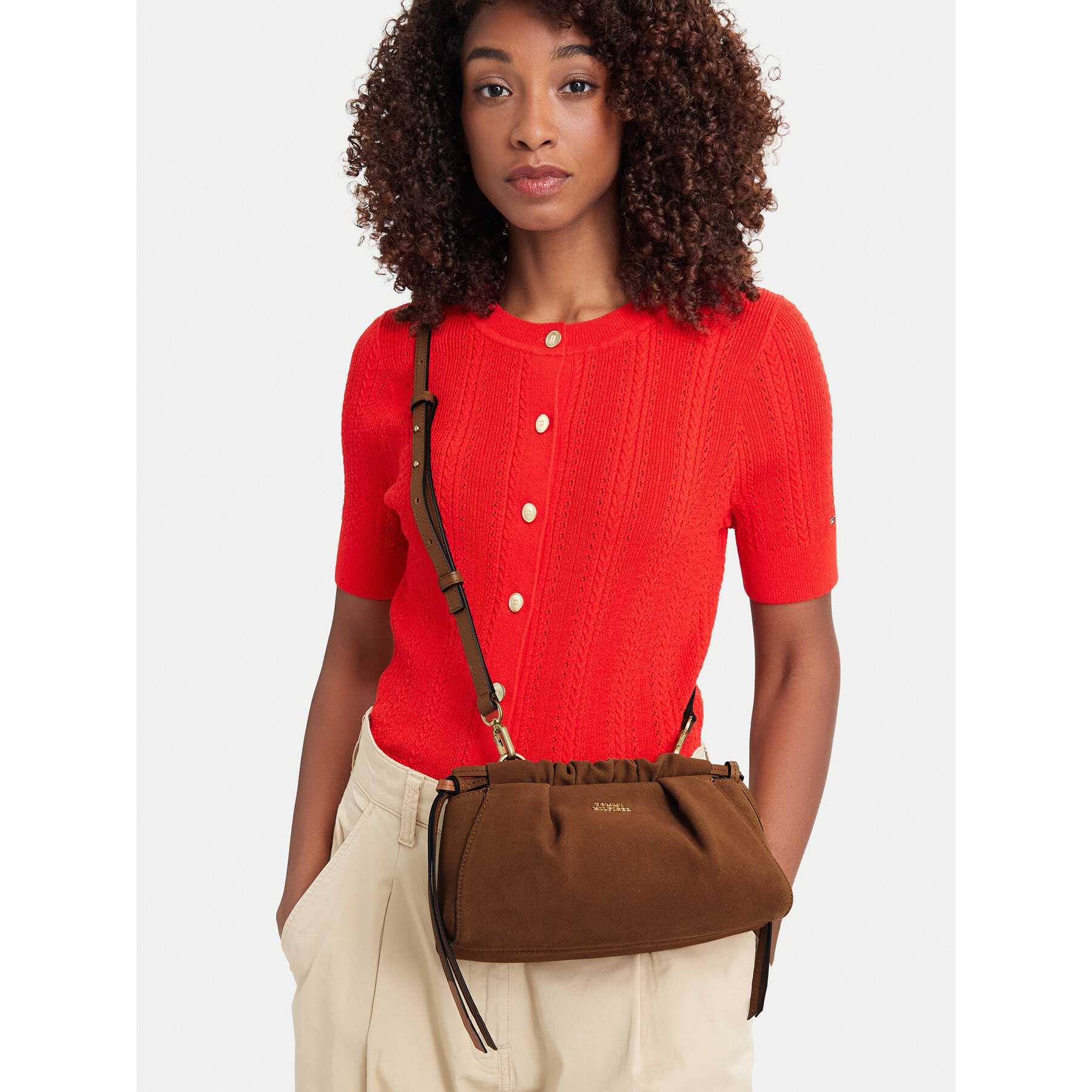 Ročna torba Tommy Hilfiger AW0AW19010 Rjava