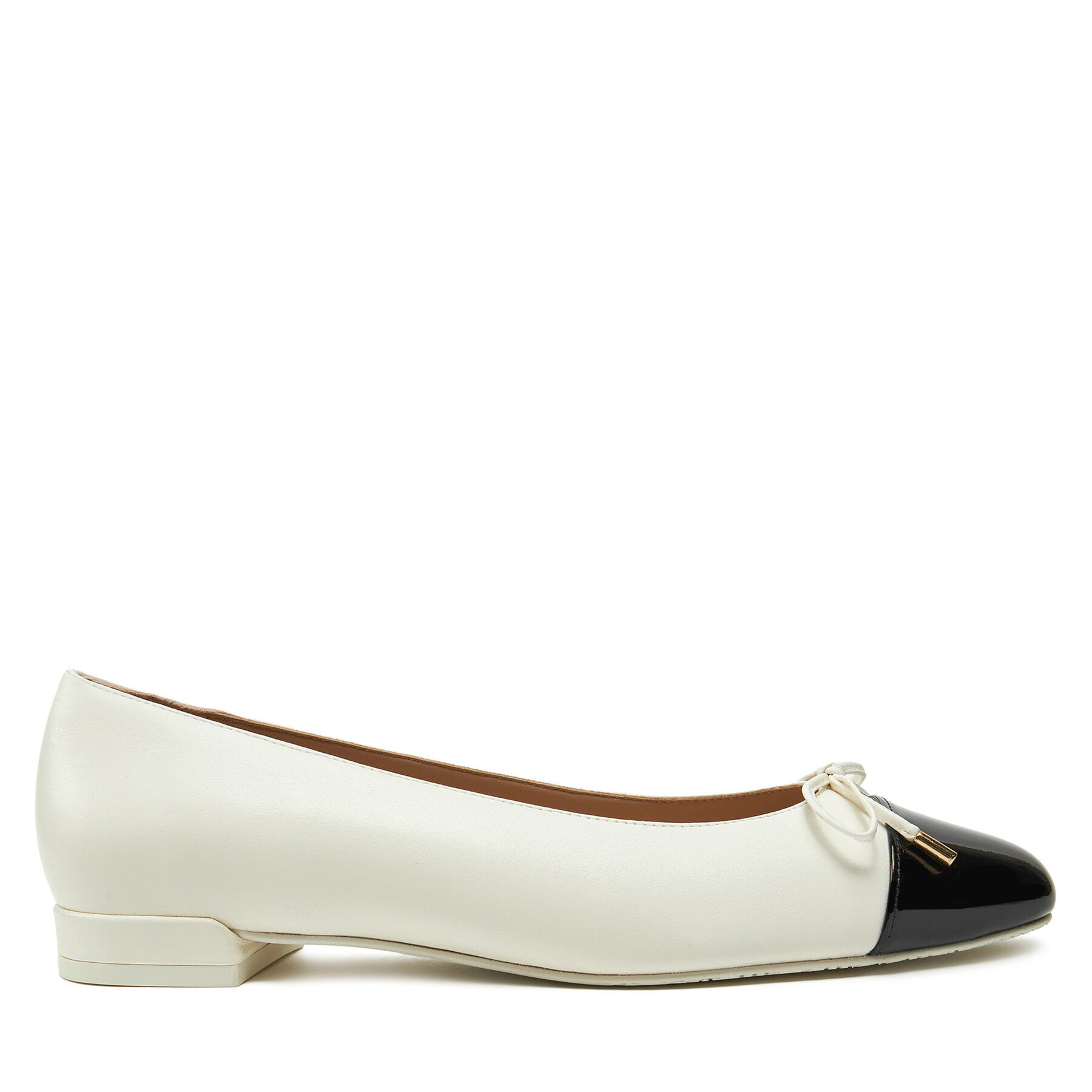 Обувки на ток Stuart Weitzman Sleek Bow Flat SG888 Екрю