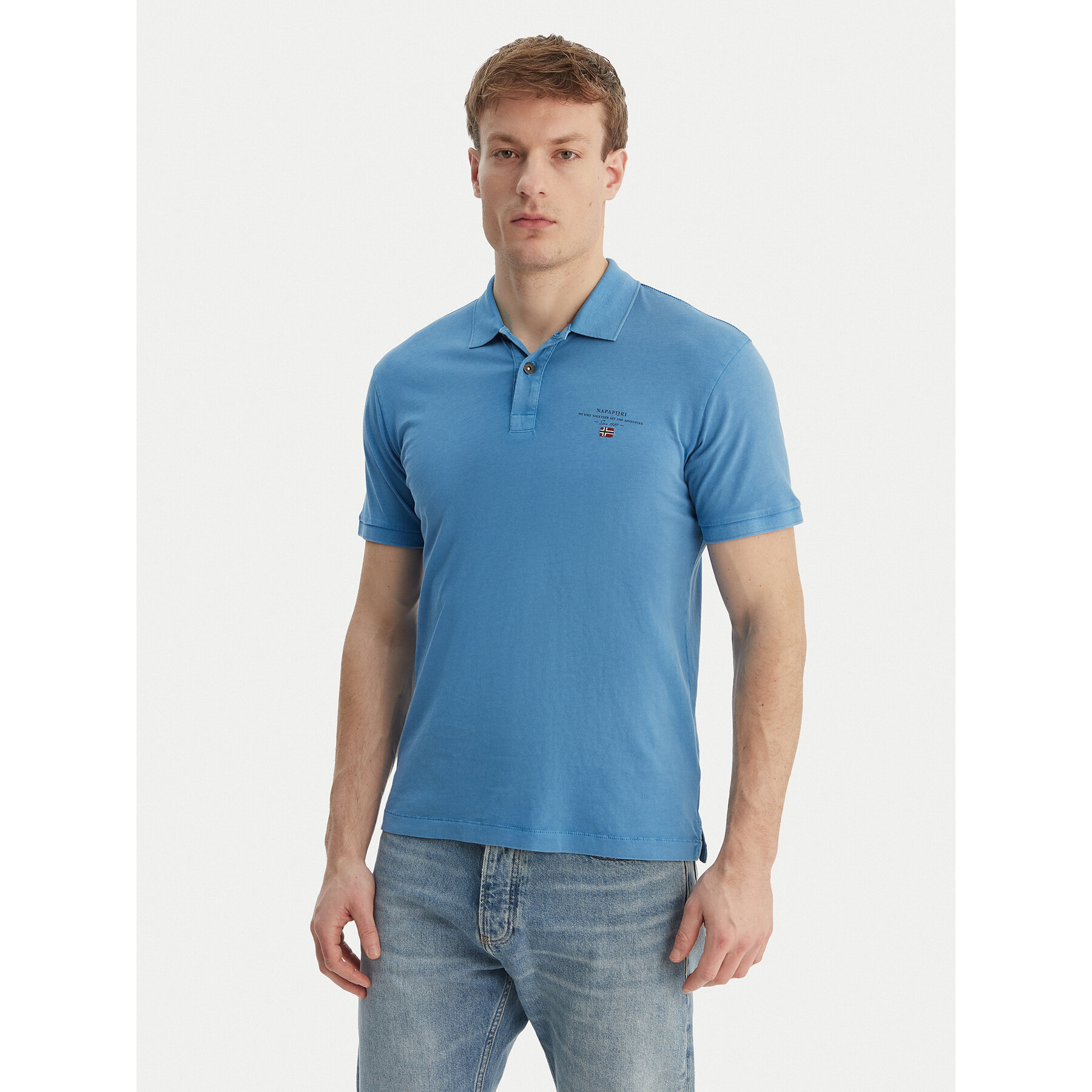 Napapijri Poloshirt Elbas NP0A4GB4 Blau Regular Fit