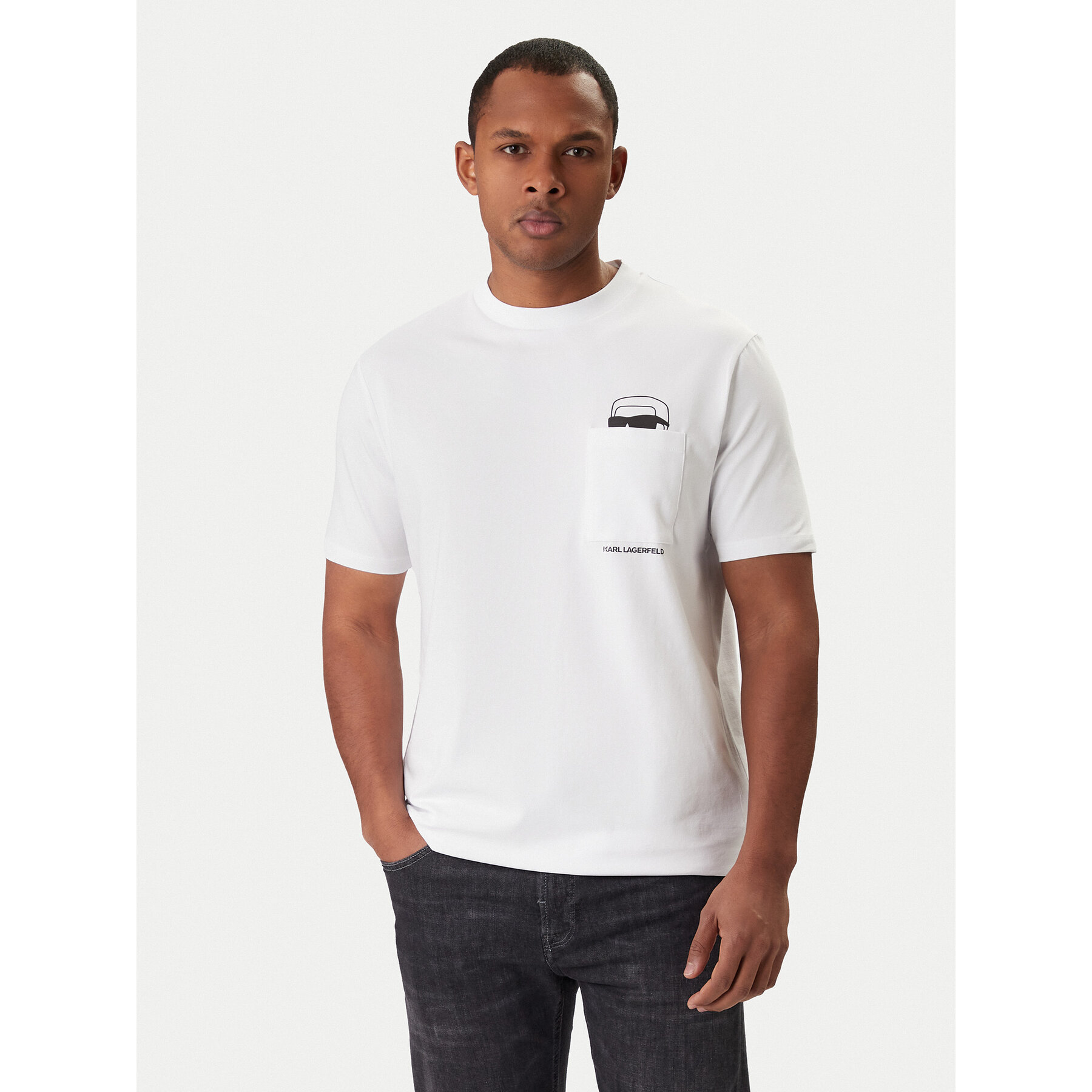 KARL LAGERFELD T-Shirt 755047 561221 Weiß Regular Fit