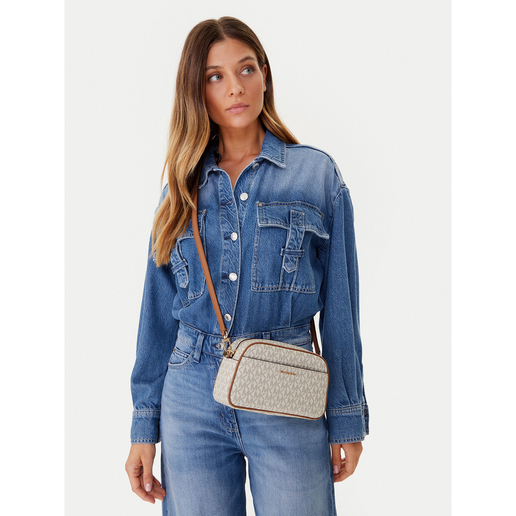 Kabelka MICHAEL Michael Kors 32F5GJ6C5B Krémová