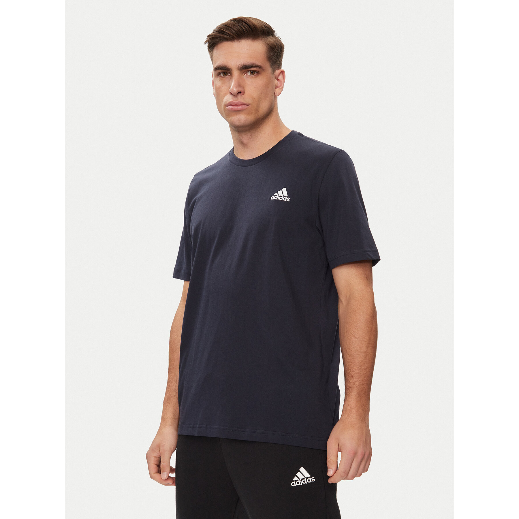 adidas T-shirt Essentials Single Jersey Embroidered Small Logo T-Shirt HY3404 Blu Regular Fit