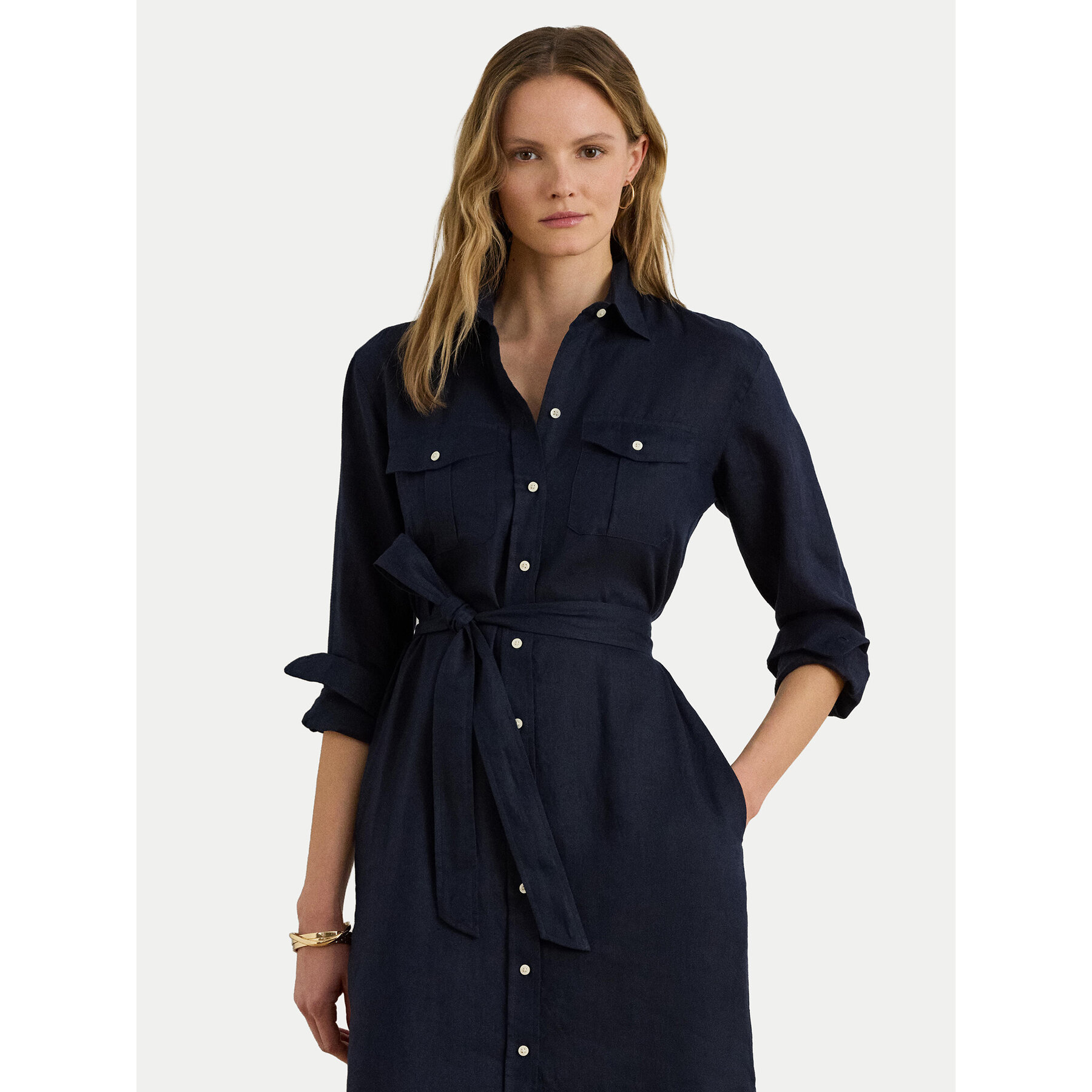 LAUREN RALPH LAUREN Hemdkleid 200P13684002 Dunkelblau Regular Fit