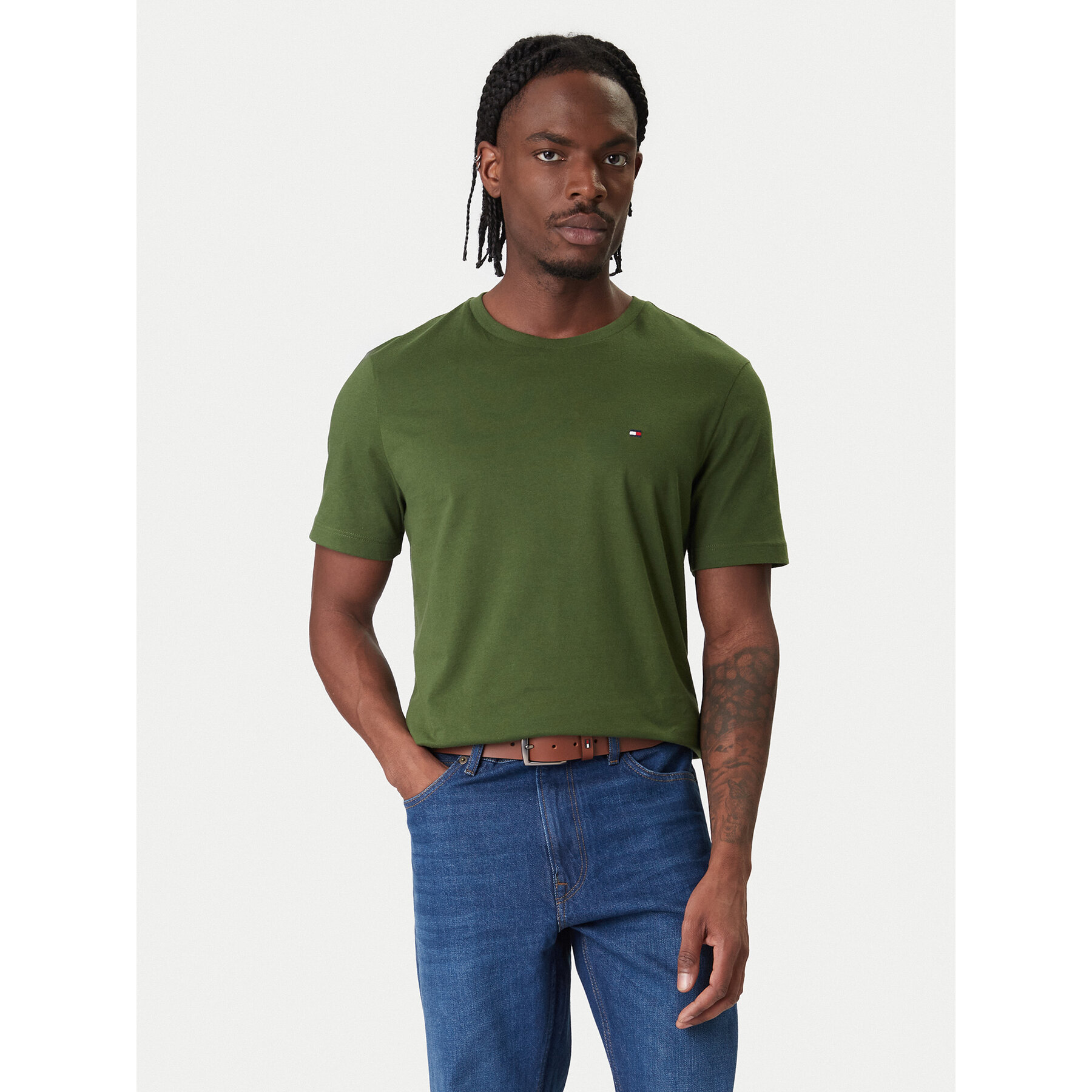 Tommy Hilfiger T-Shirt Ess Seasonal MW0MW39995 Grün Regular Fit