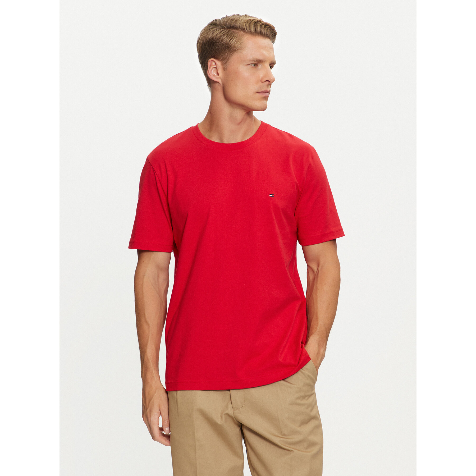 Tommy Hilfiger Póló Essential MW0MW37267 Piros Regular Fit