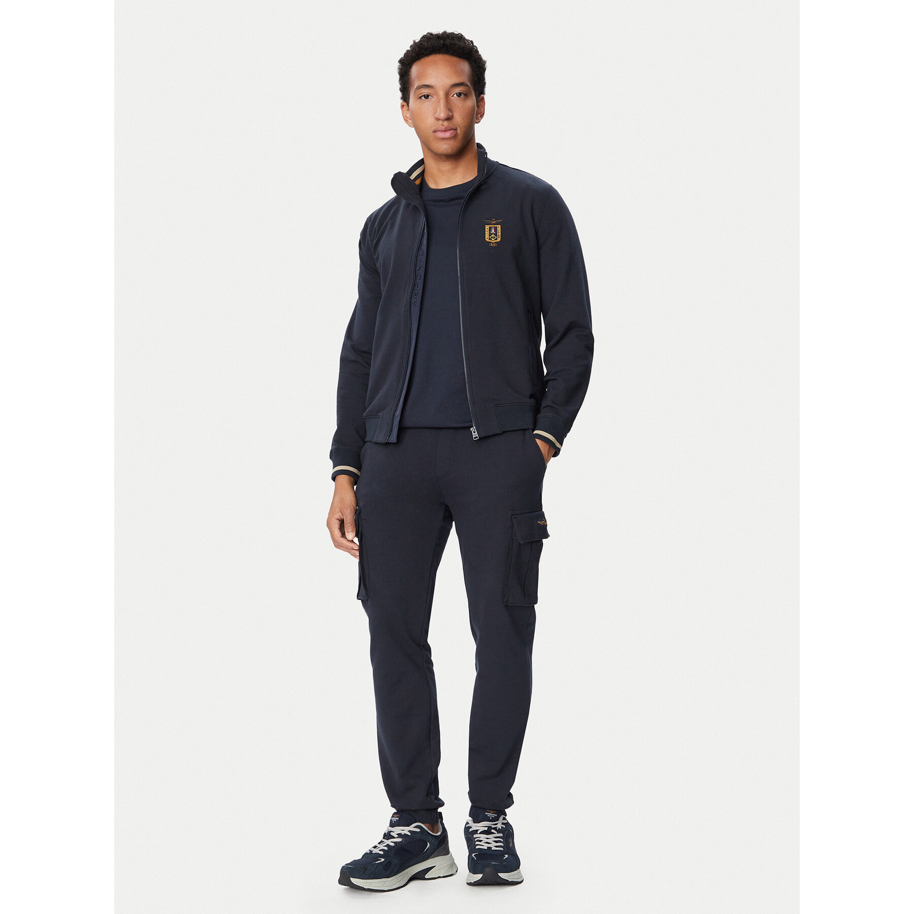 Aeronautica Militare Jogginganzug 262TF0126UF00662 Dunkelblau Regular Fit