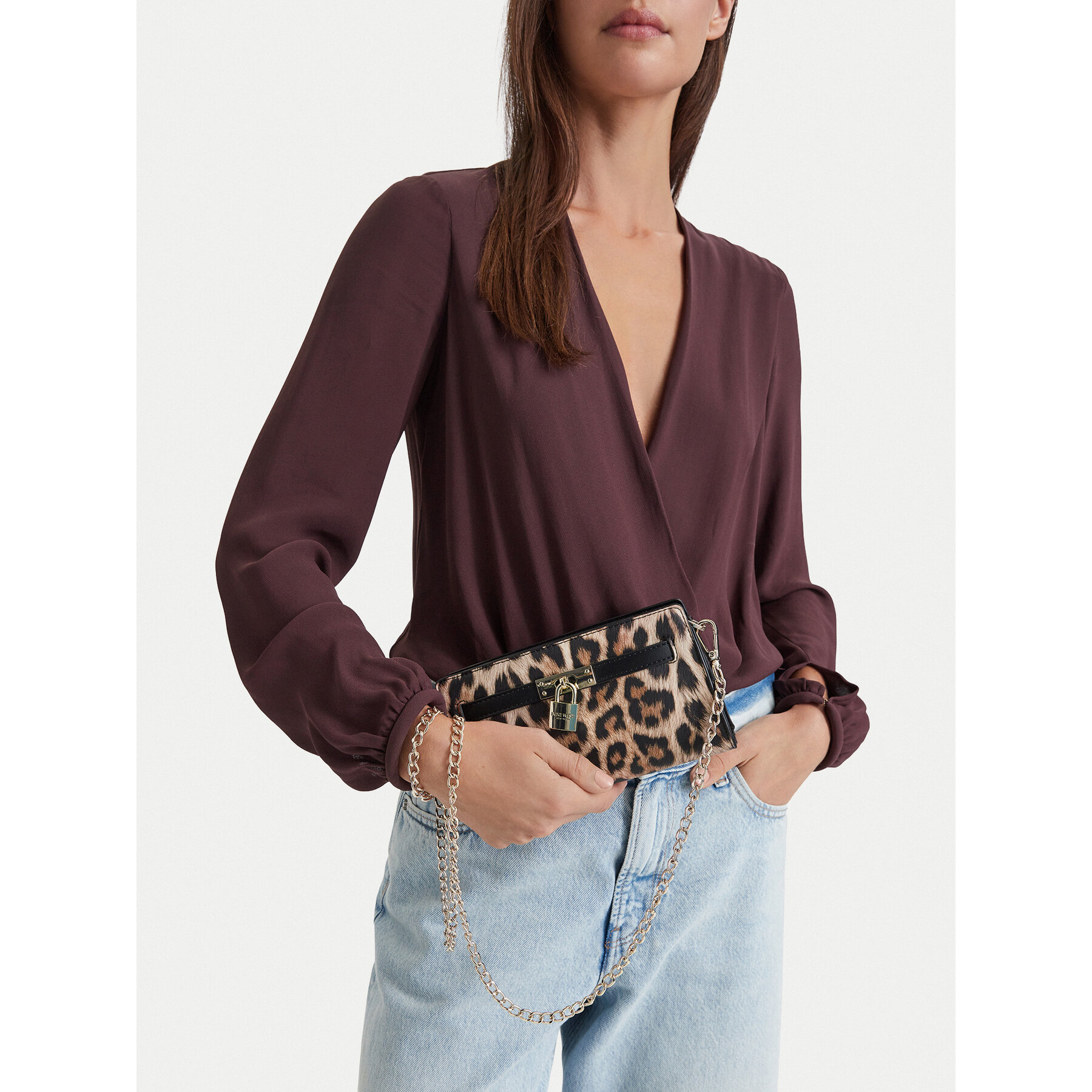 Дамска чанта Nine West CEO-GOLDEN MUSE-LA374-6033 Кафяв