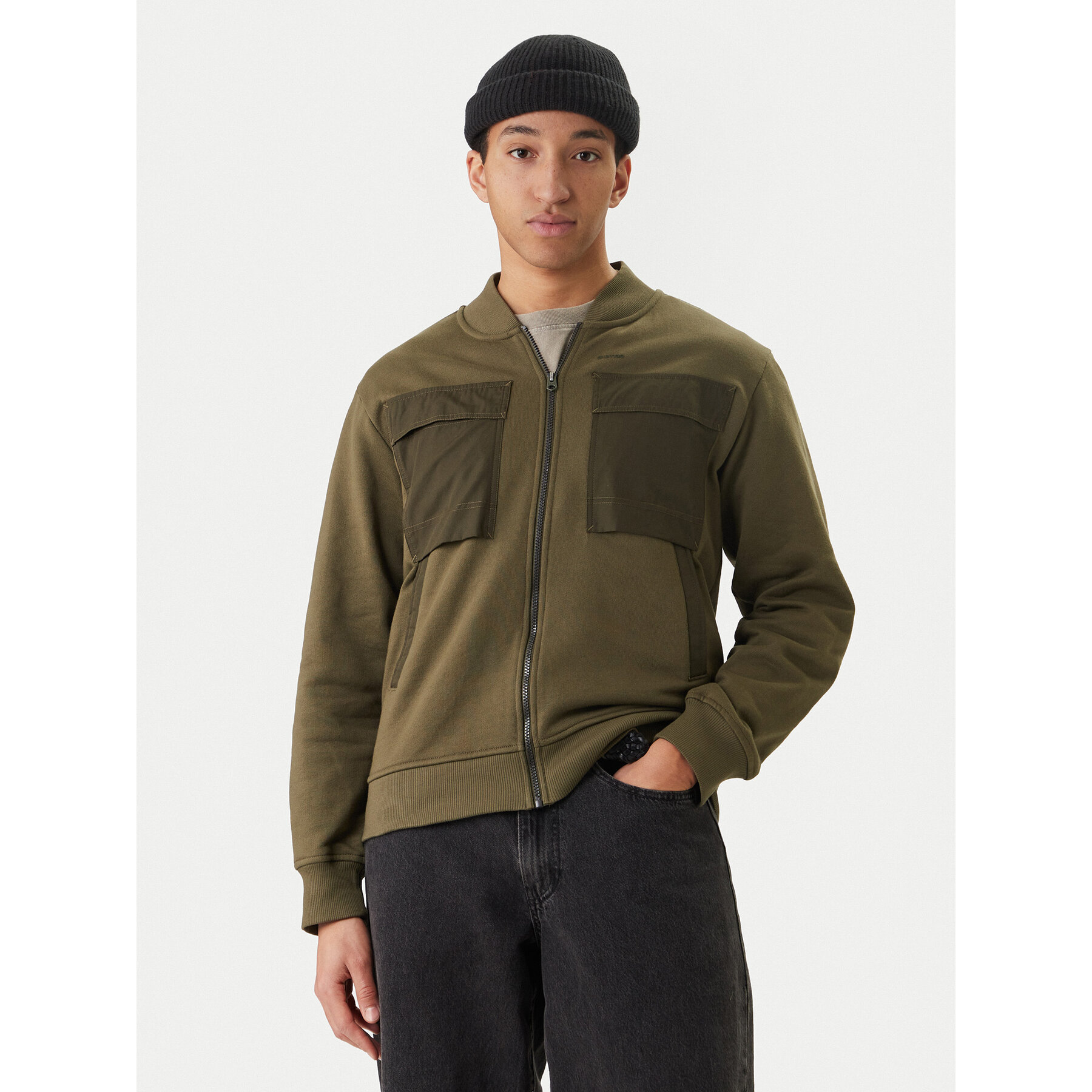 G-Star Raw Majica dugih rukava D28824-E553 Zelena Regular Fit