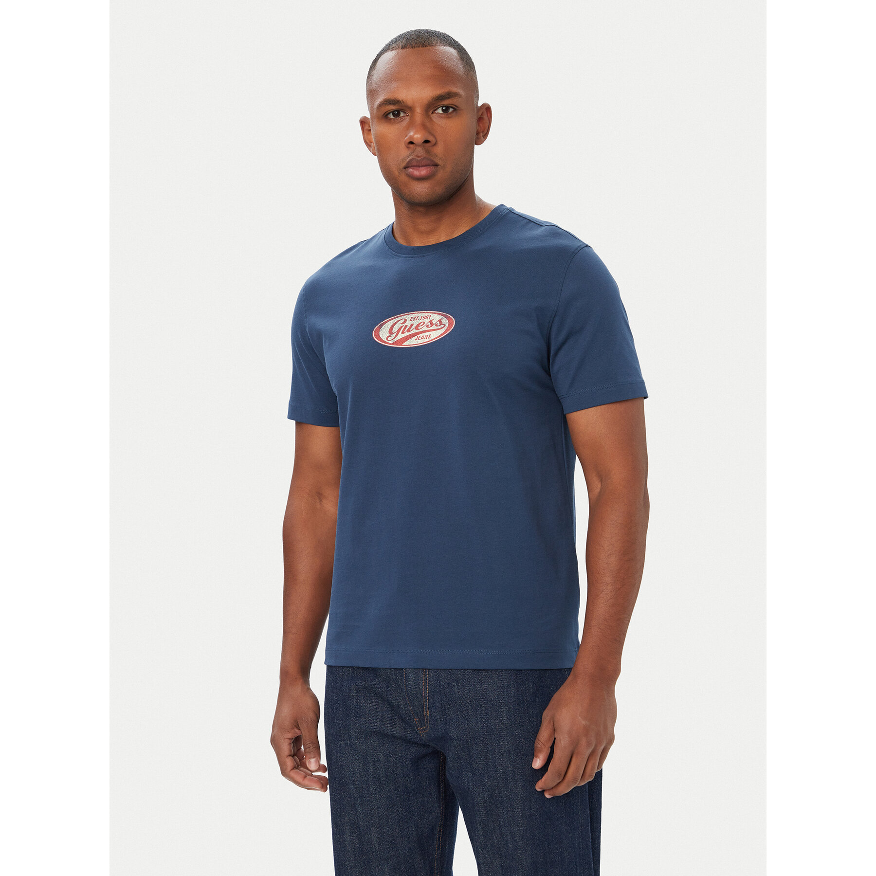 Guess Jeans T-shirt M6YI06 K3649 Tamnoplava Regular Fit