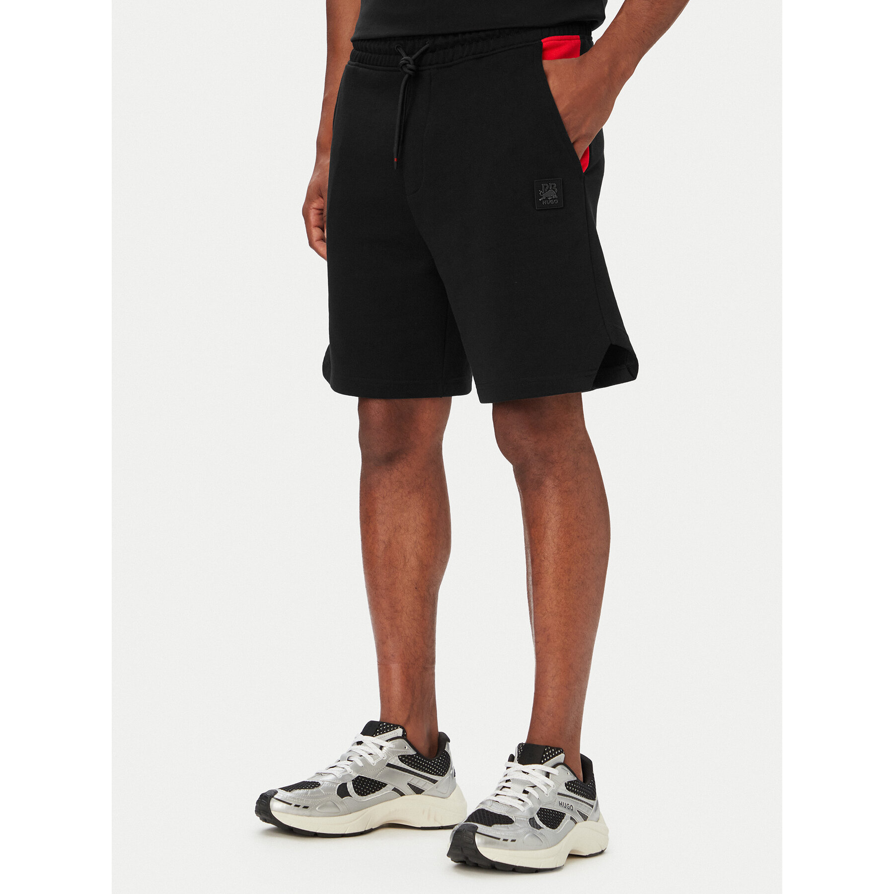 HUGO Stoffshorts Despen_RB 50559712 Schwarz Relaxed Fit
