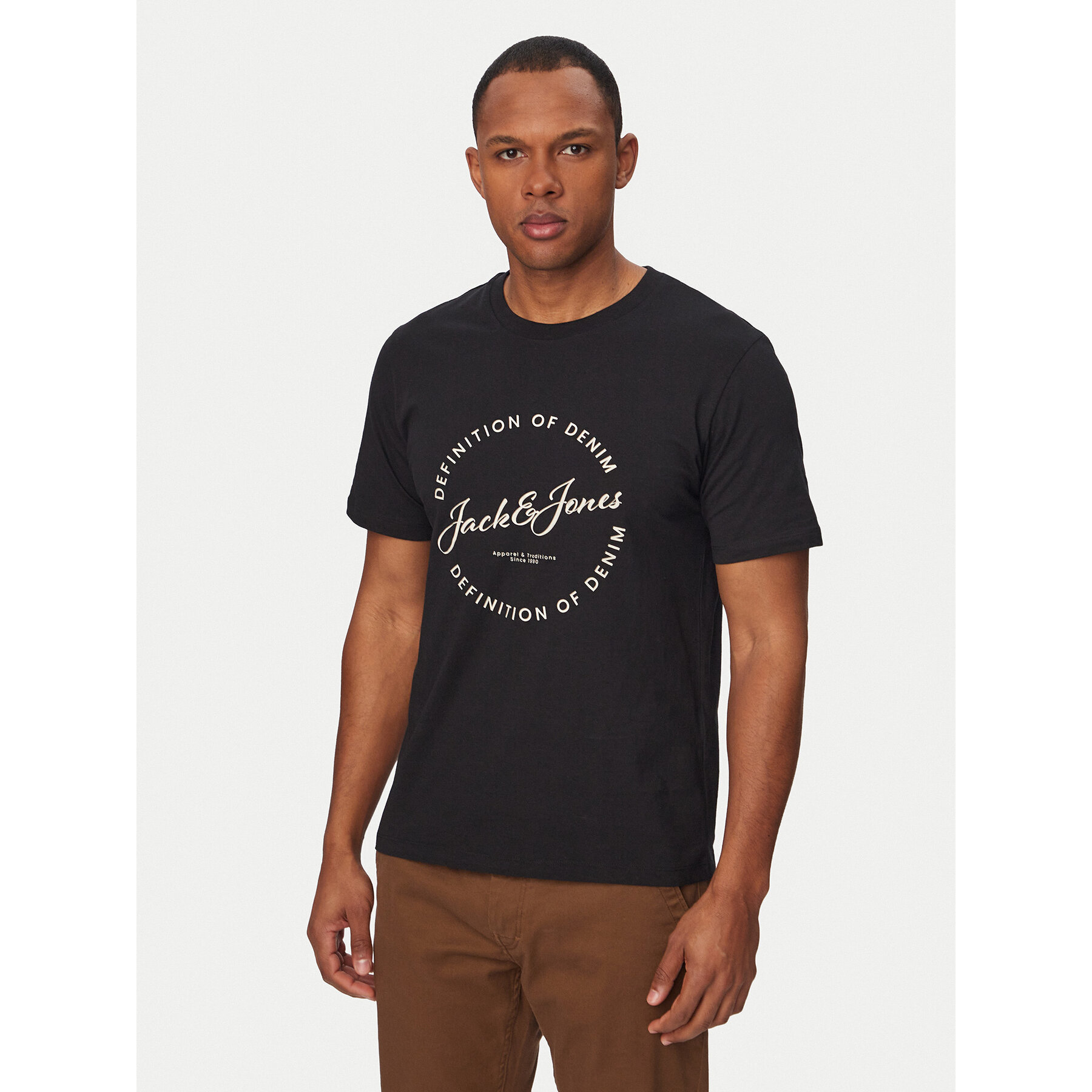 Jack & Jones T-Shirt Grayson 12288377 Schwarz Regular Fit