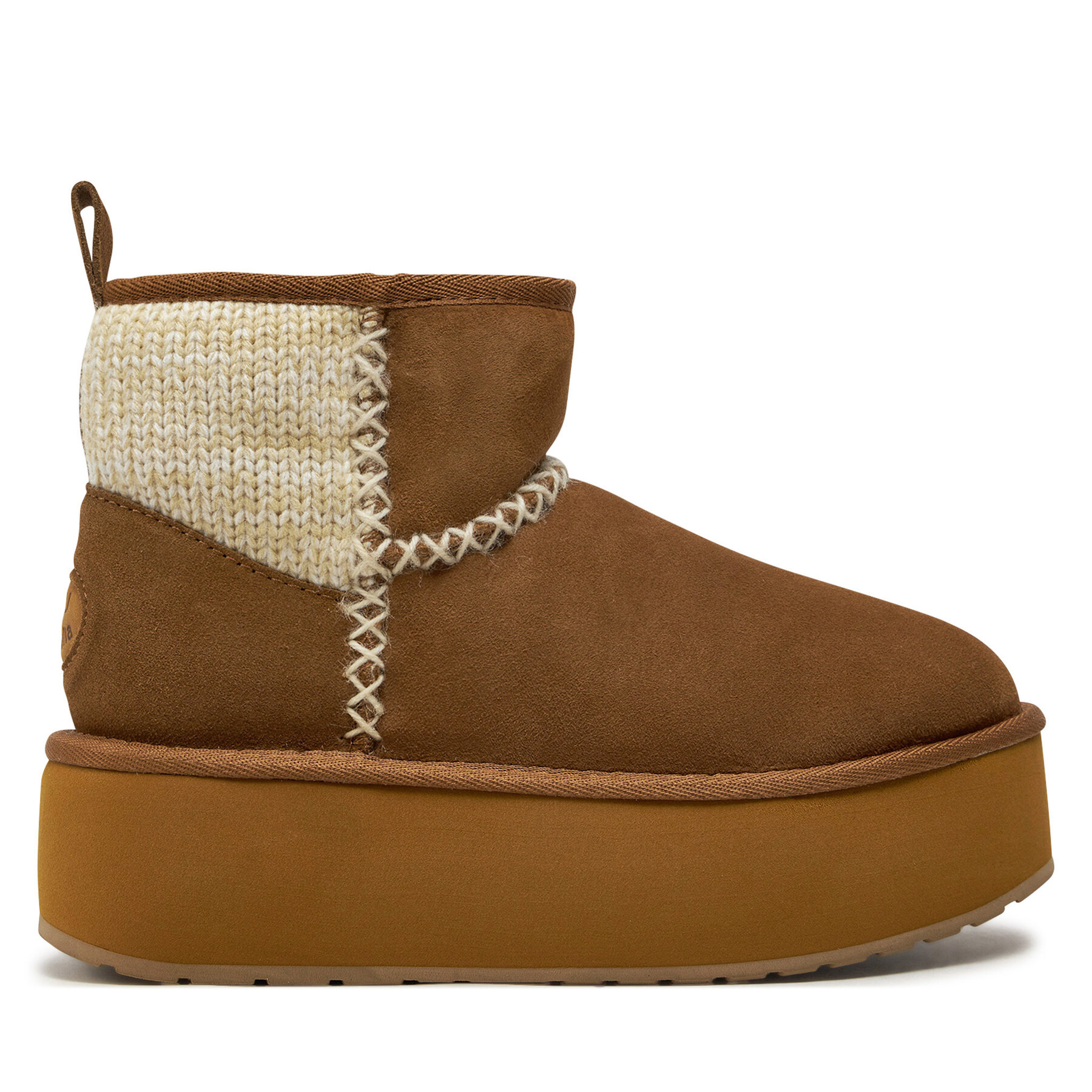 Cizme de zăpadă EMU Australia Stinger Knit Flatform W13143 Bej