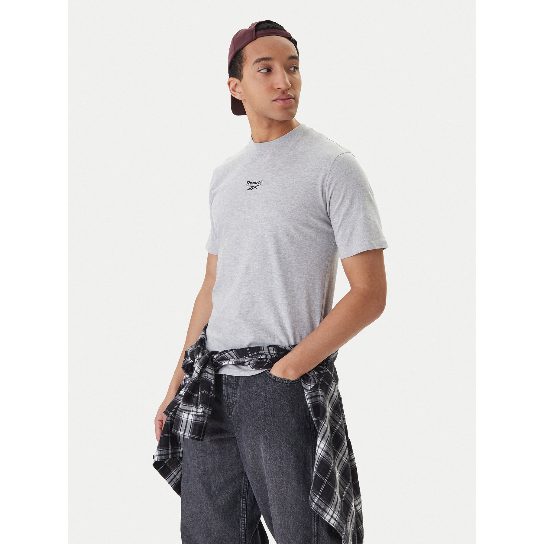 Reebok T-Shirt Branagan RK25561CCM Grau Regular Fit