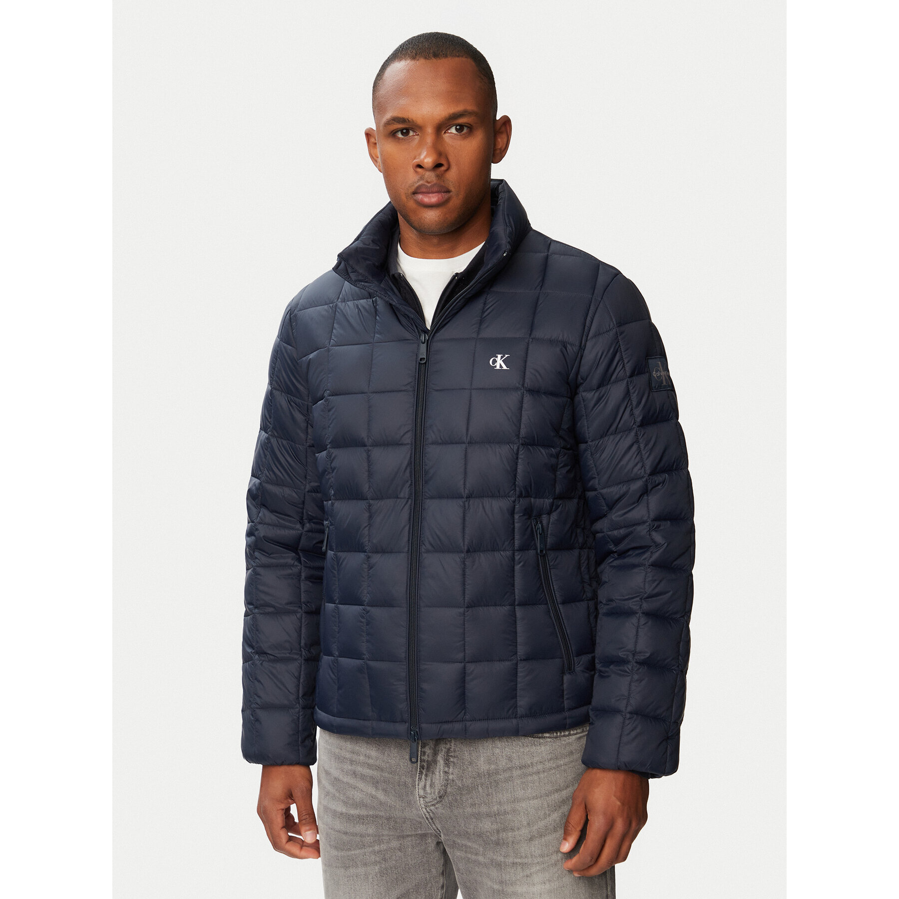 Calvin Klein Jeans Daunenjacke LV04RG506G Dunkelblau Regular Fit